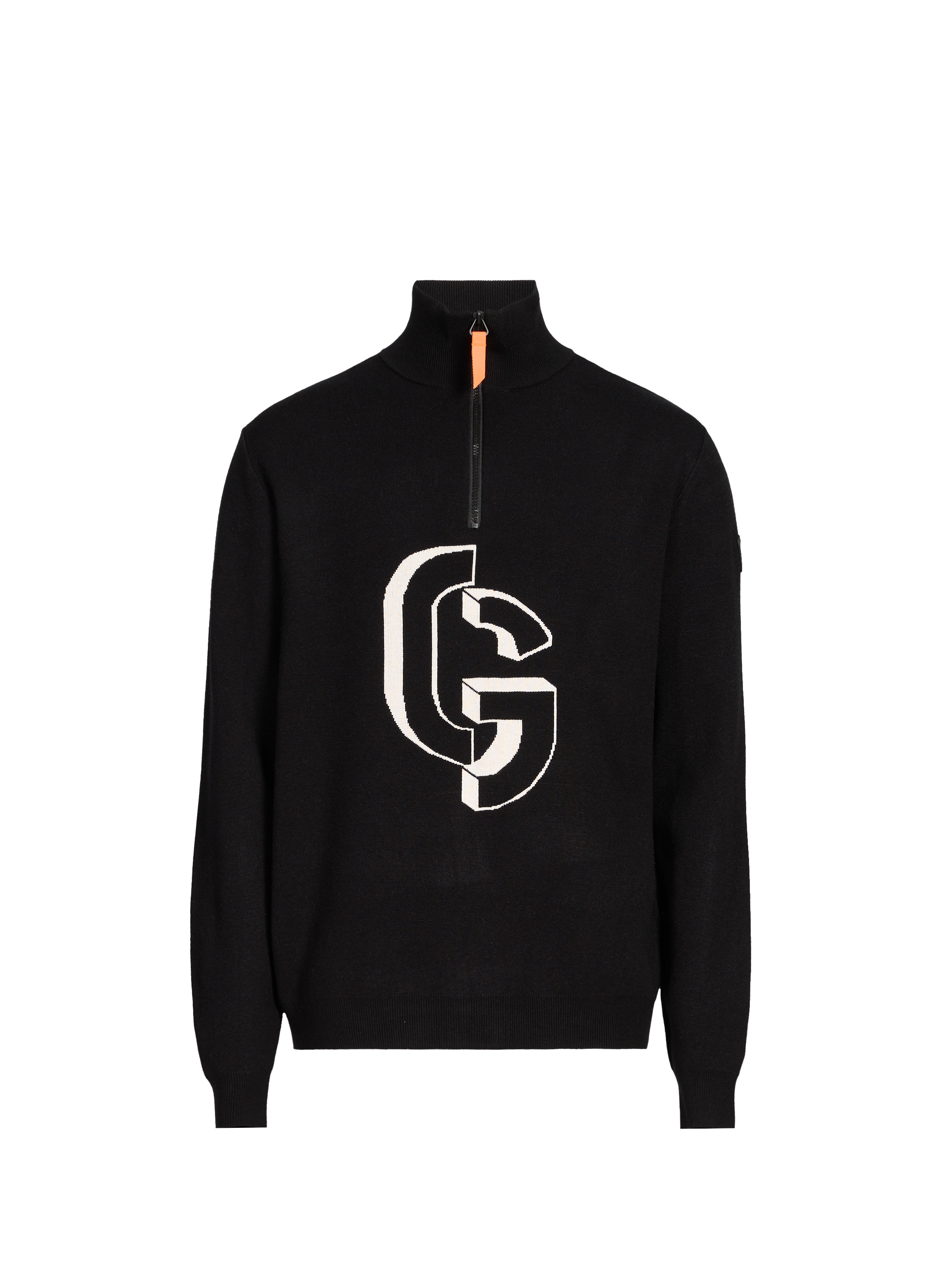 GERTRUDE ET GASTON Pull col montant zippé Noir
