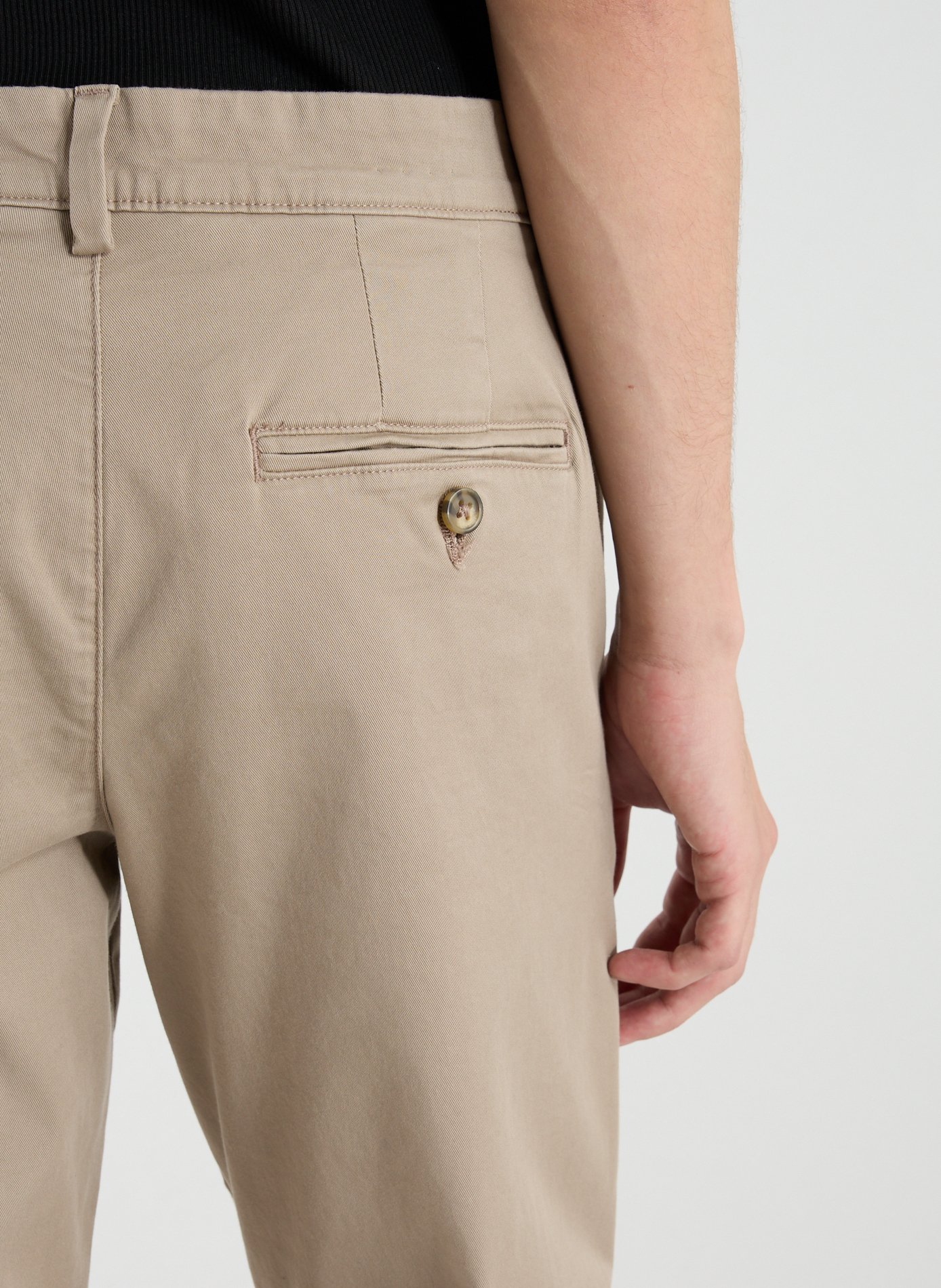 Pantalon en coton SELECTED Beige
