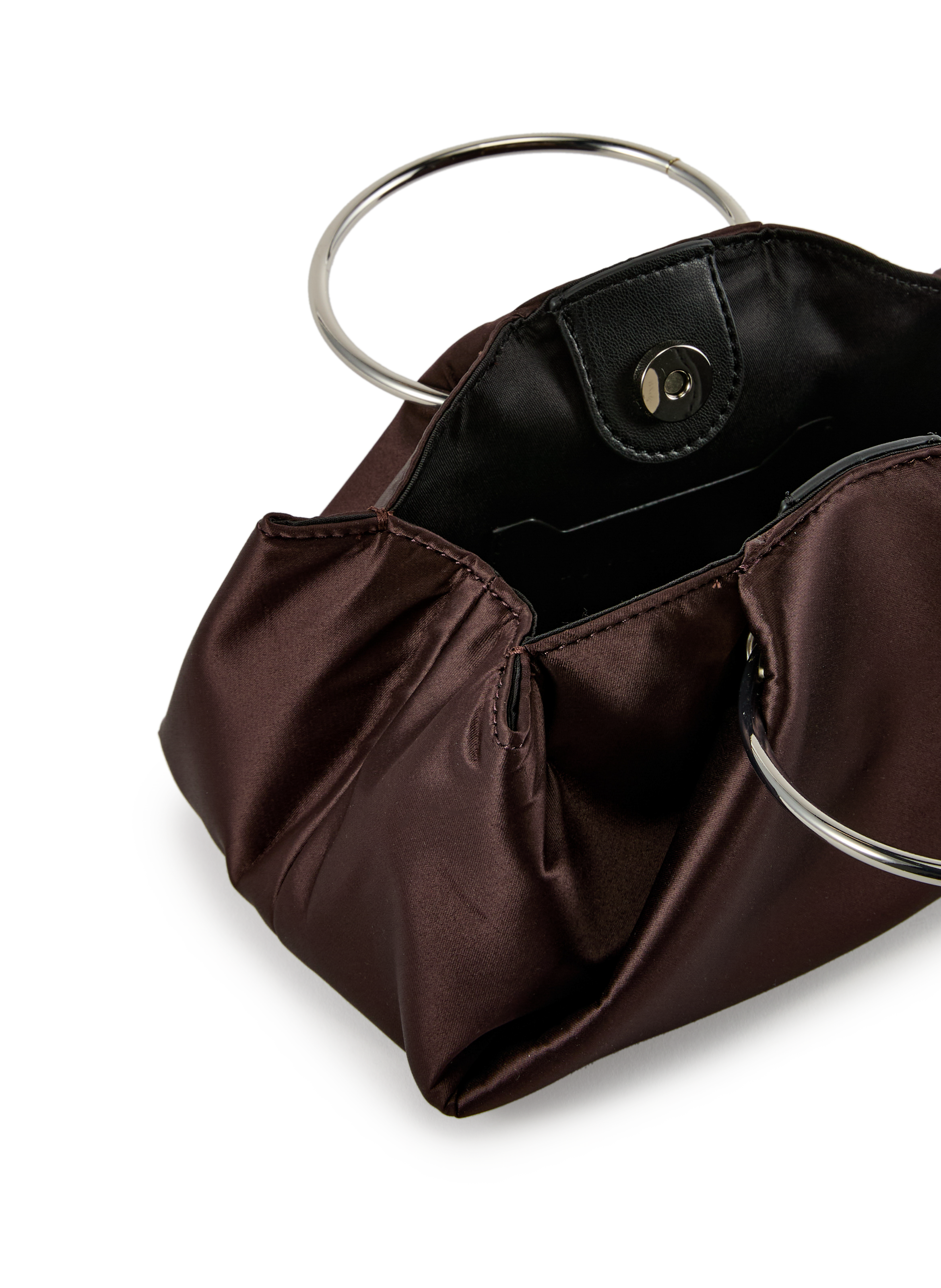 Satin handbag TOPSHOP Brown