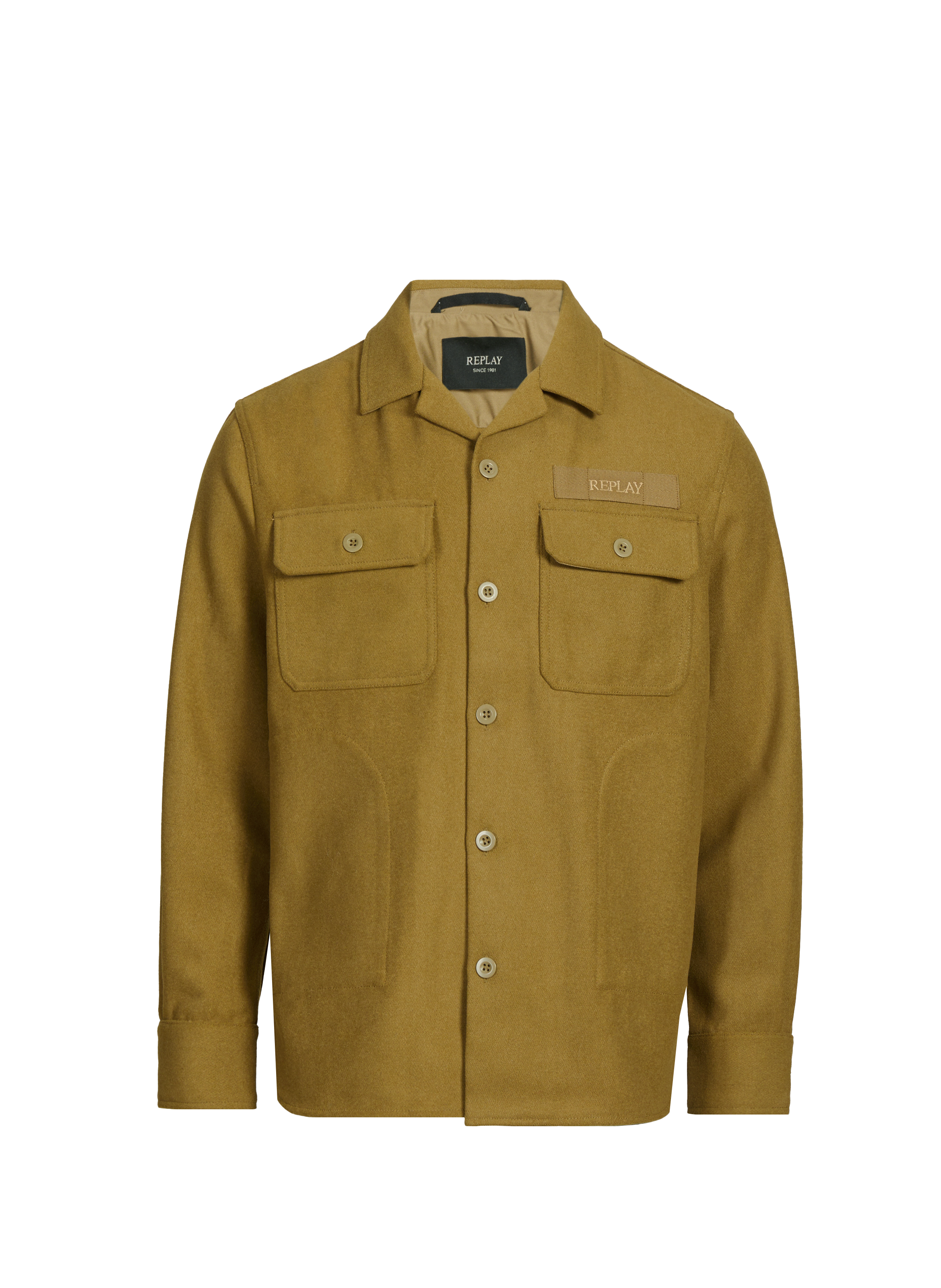 Surchemise en laine mélangée  REPLAY Vert