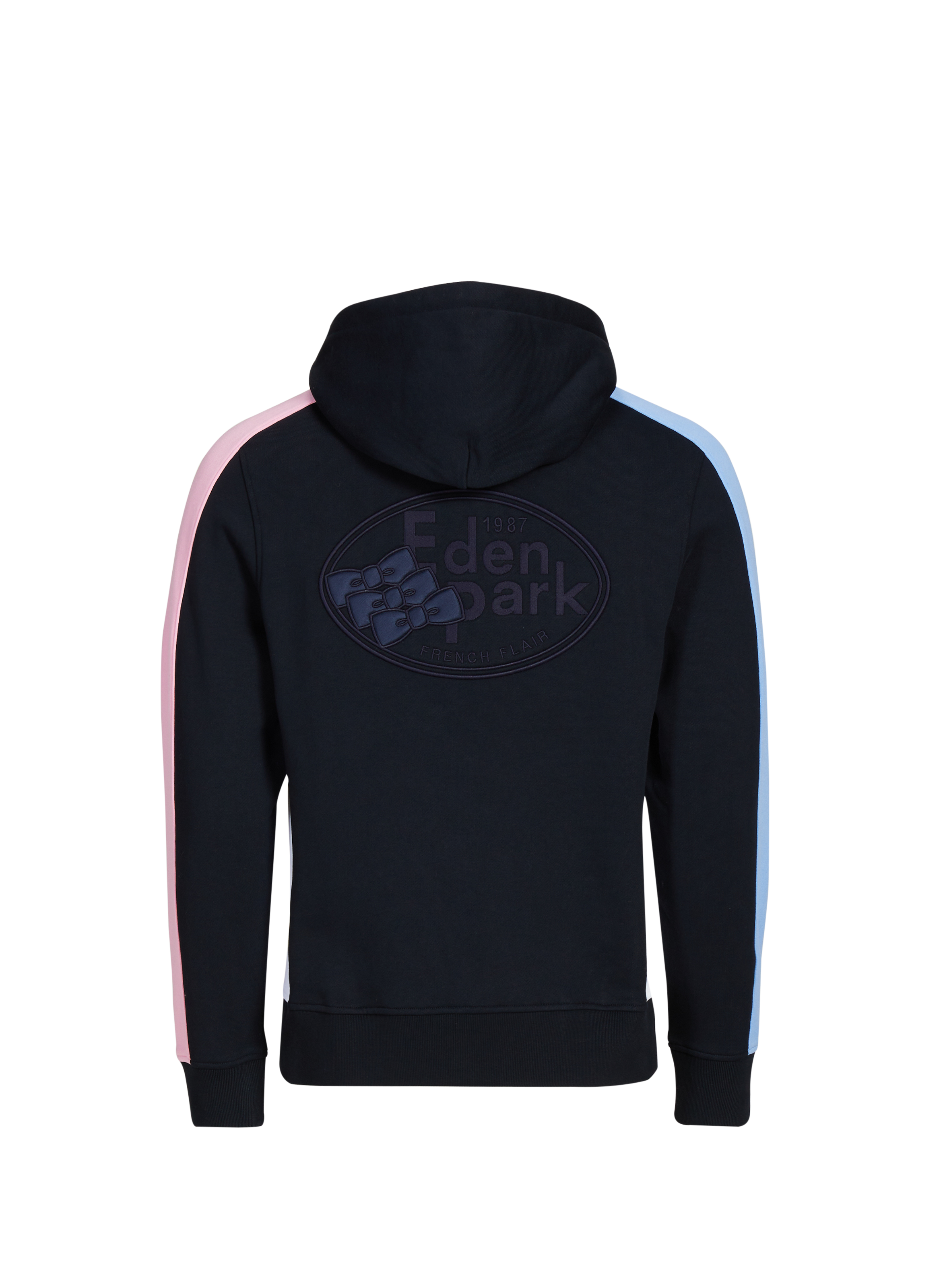 Zip-up hooded cotton sweatshirt EDEN PARK Pink
