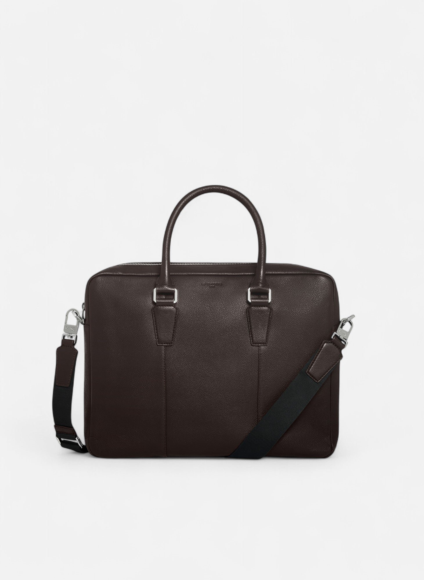 Porte documents 14" marceau en cuir grainé petit modèle LE TANNEUR Marron