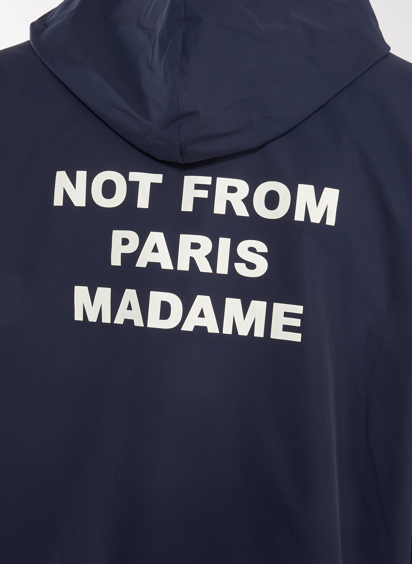 Printed oversized hoodie coat DROLE DE MONSIEUR Blue