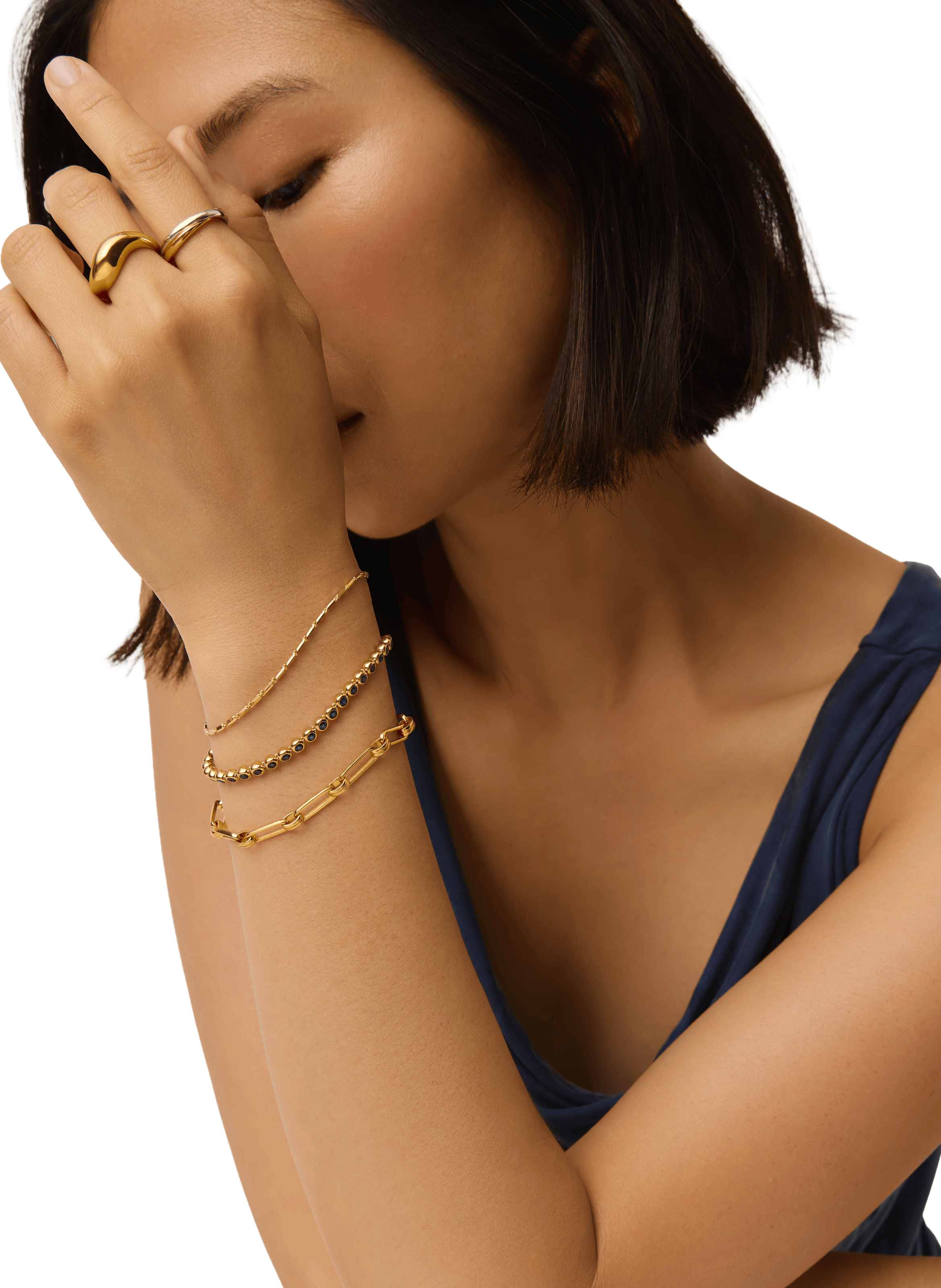 Lucy Williams silver and gold plated bracelet MISSOMA Golden