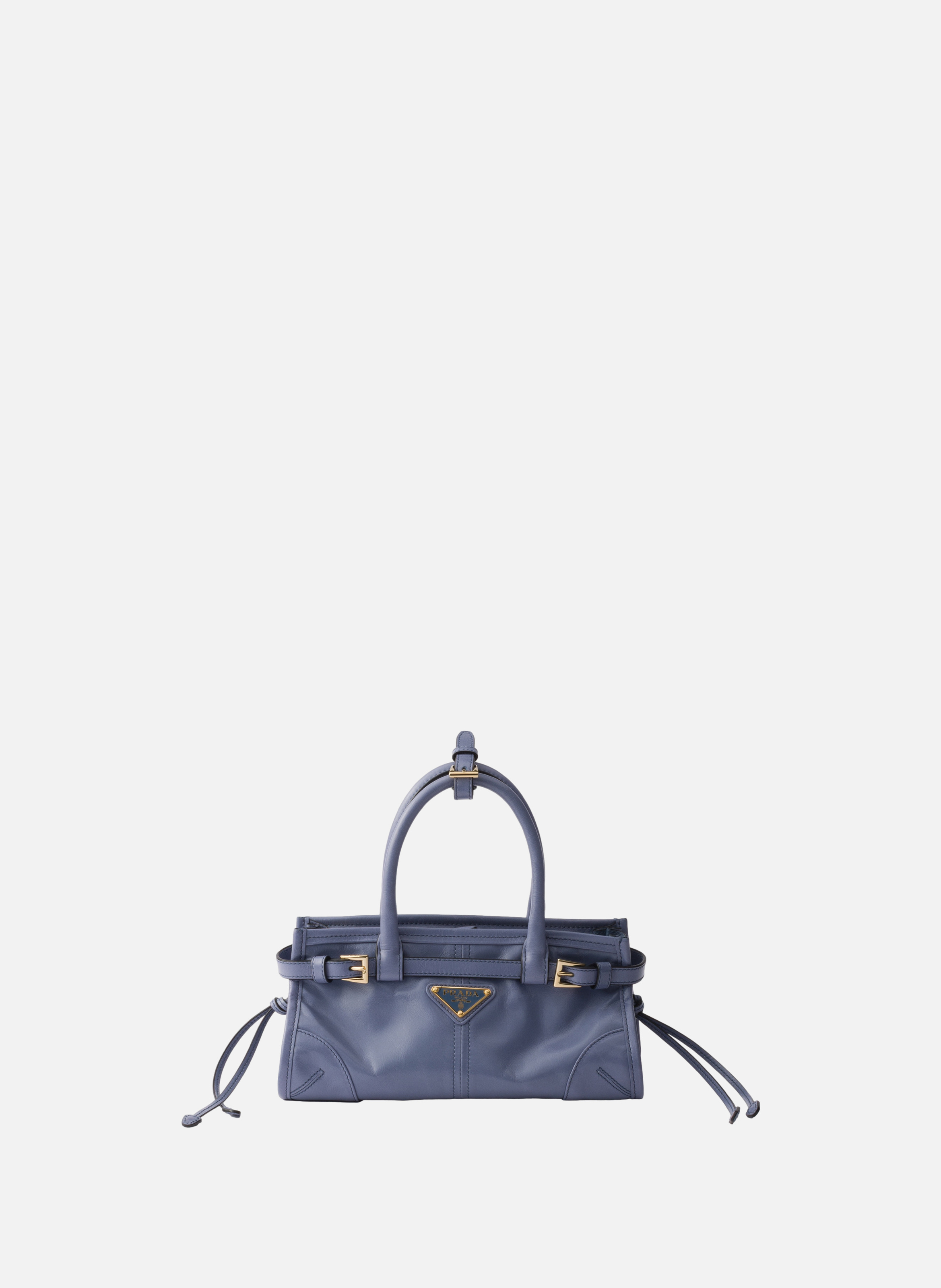 Mini sac à main prada bonnie en cuir PRADA Bleu