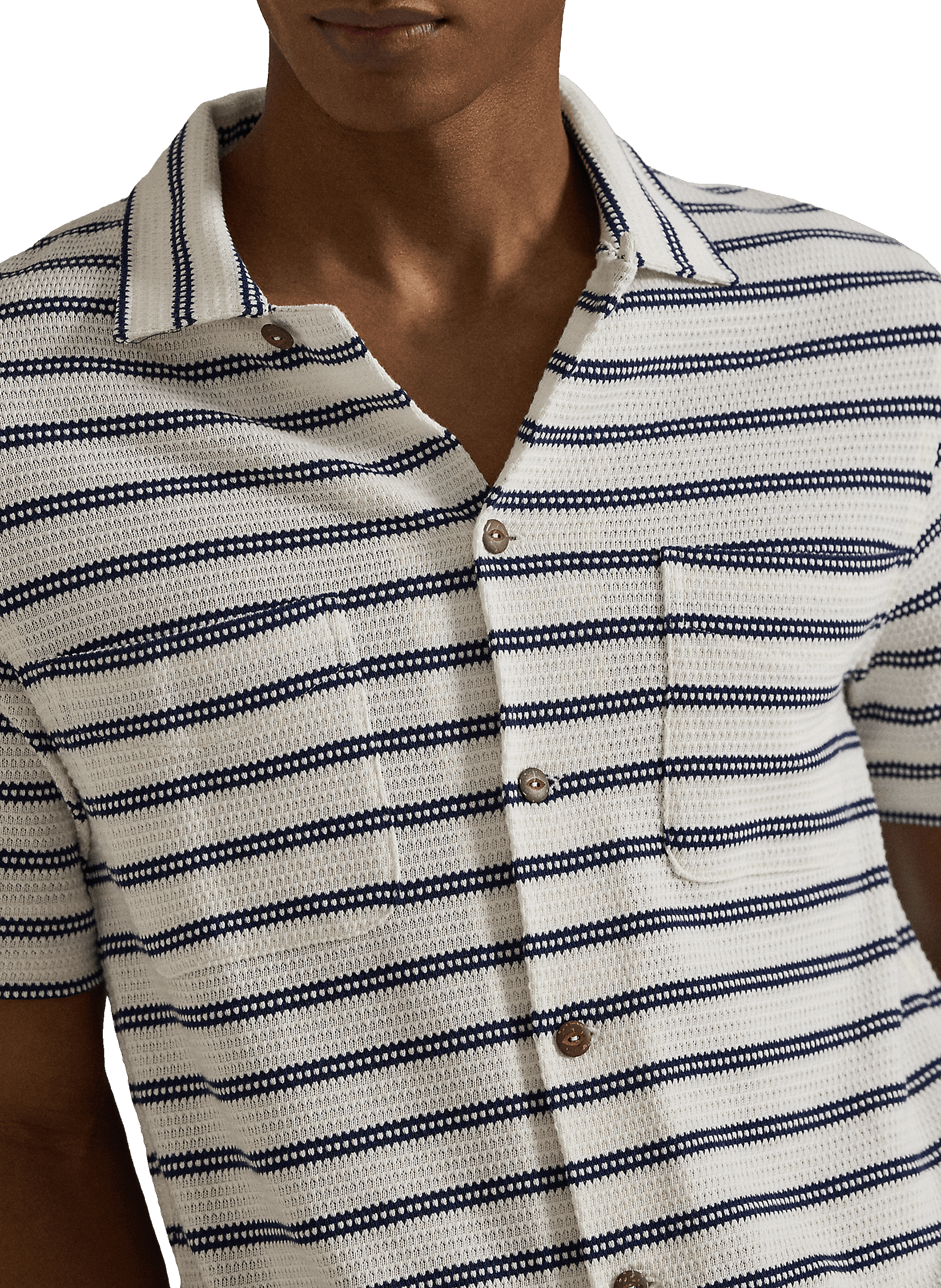 Chemise manches courtes à rayures en coton POLO RALPH LAUREN Multicolore