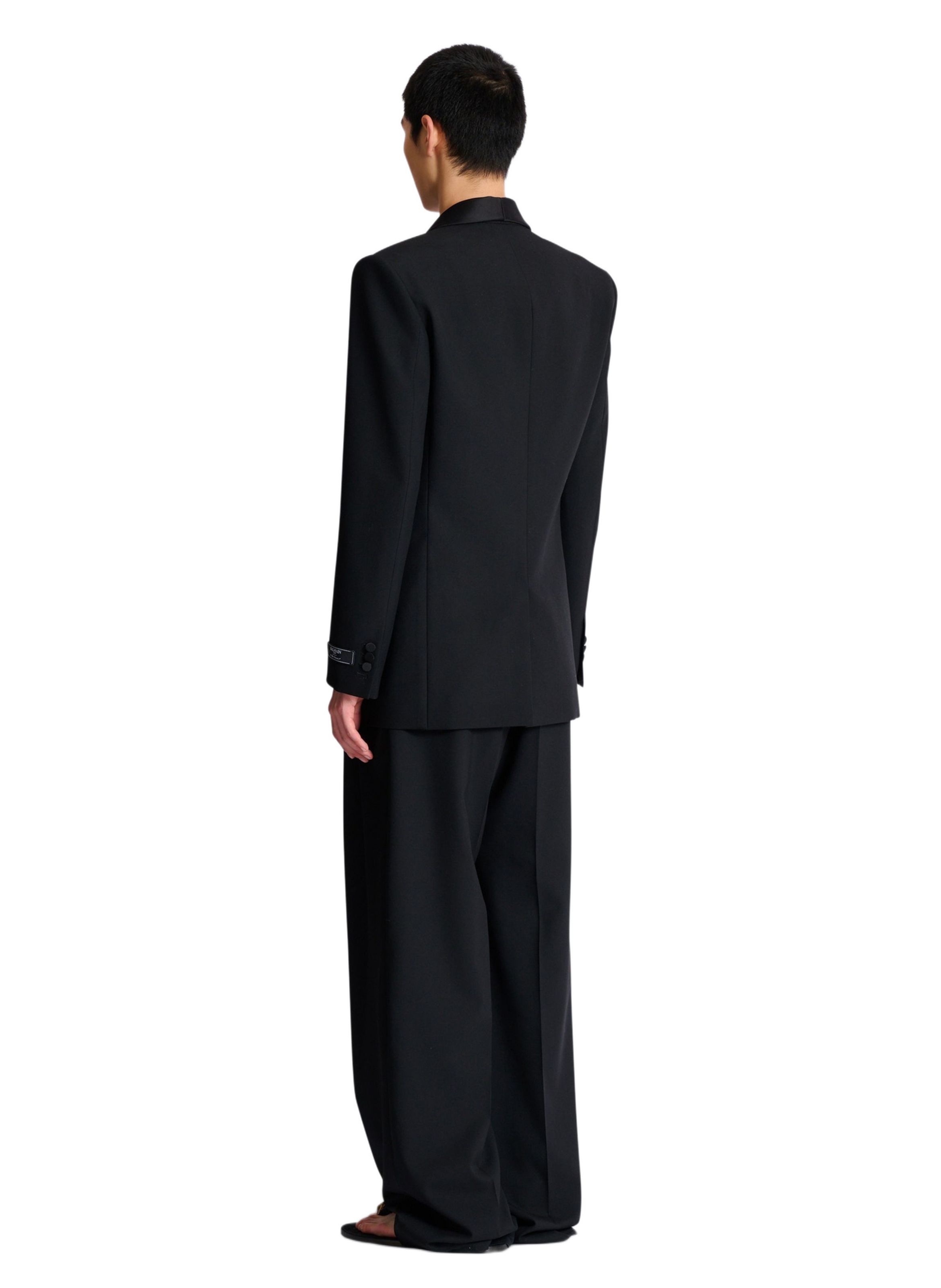 Veste de smoking en laine BALMAIN Noir