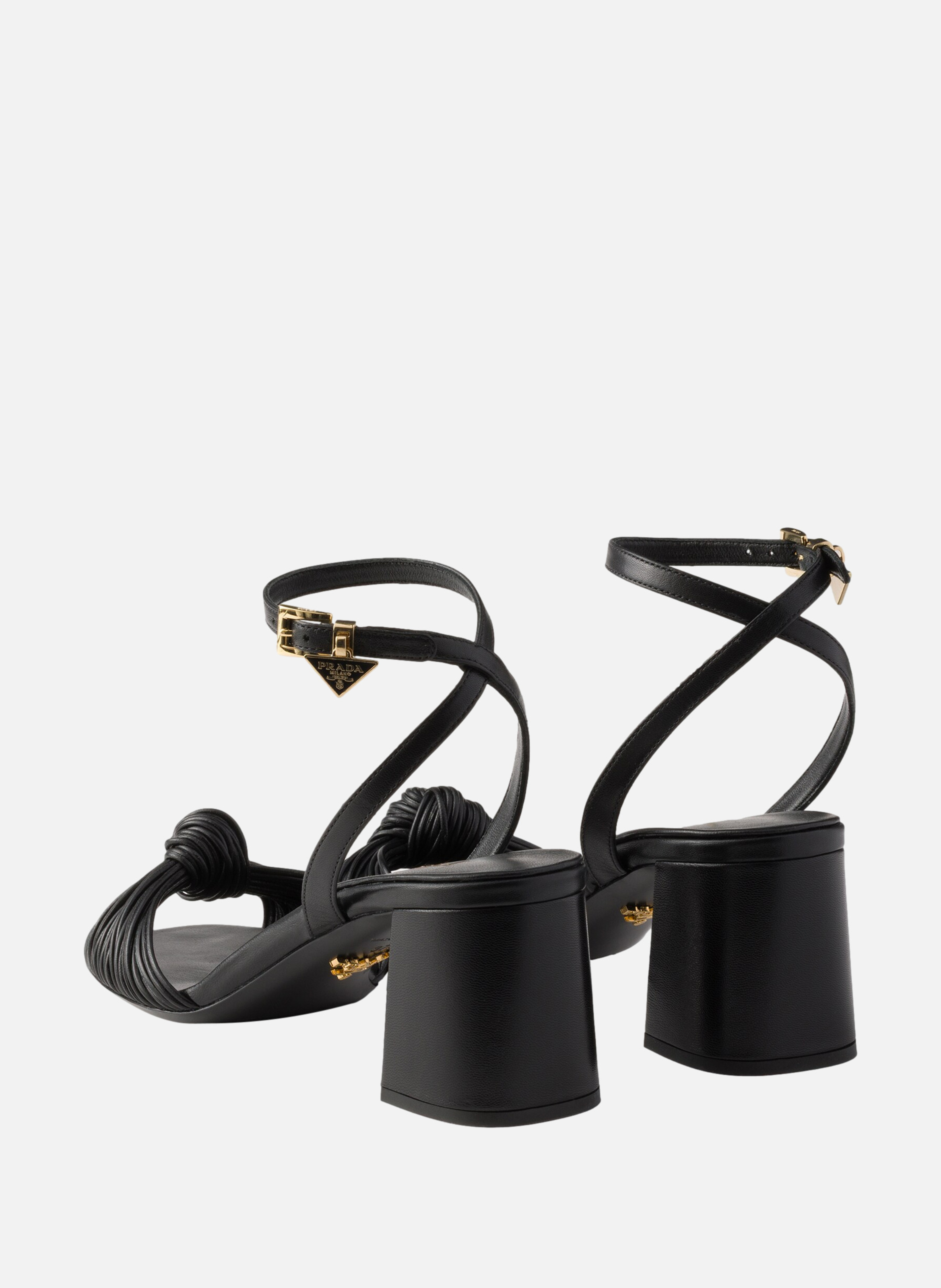 Sandales en cuir PRADA Noir