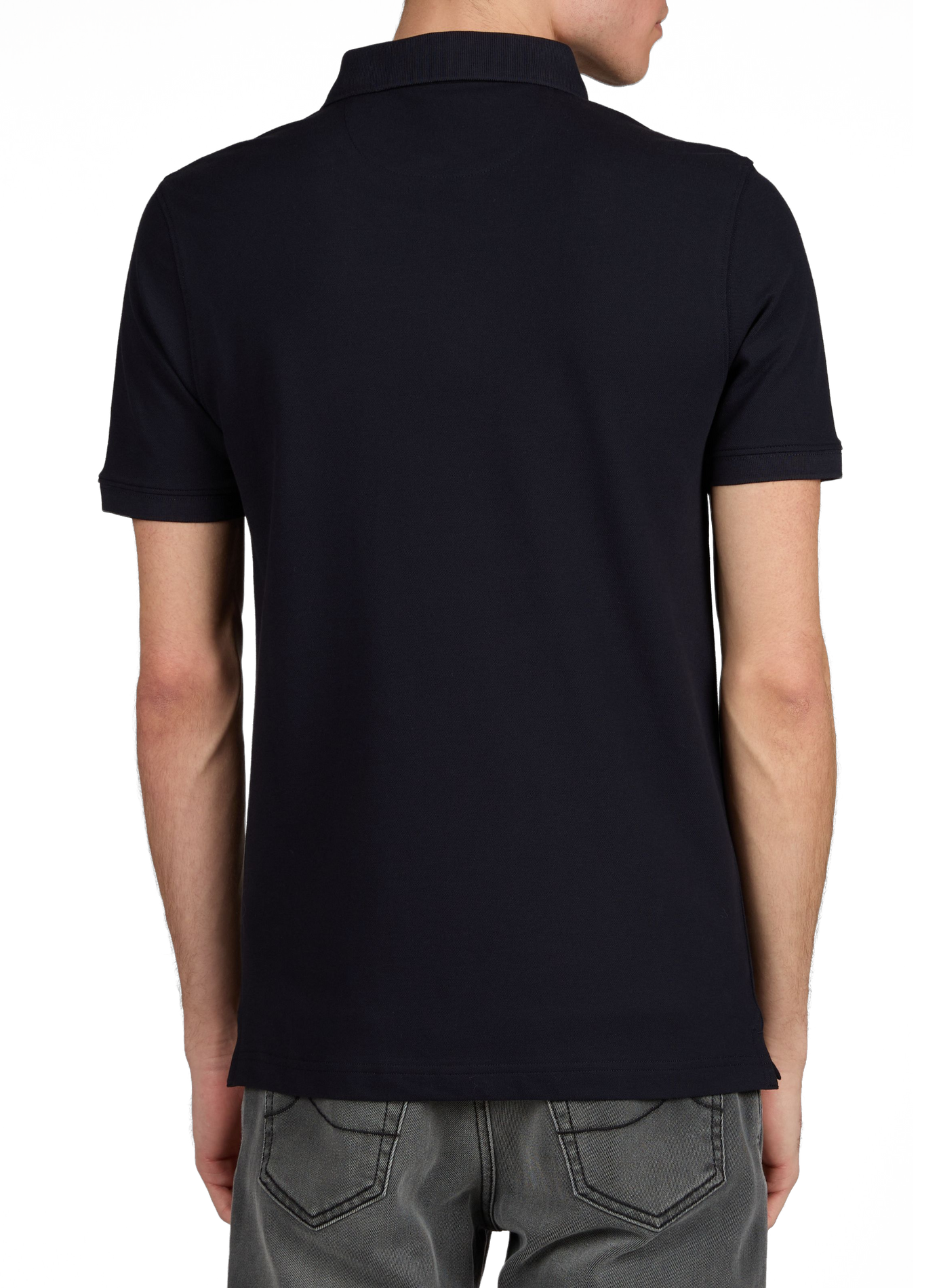 Short-sleeved polo shirt in blended cotton EDEN PARK Blue