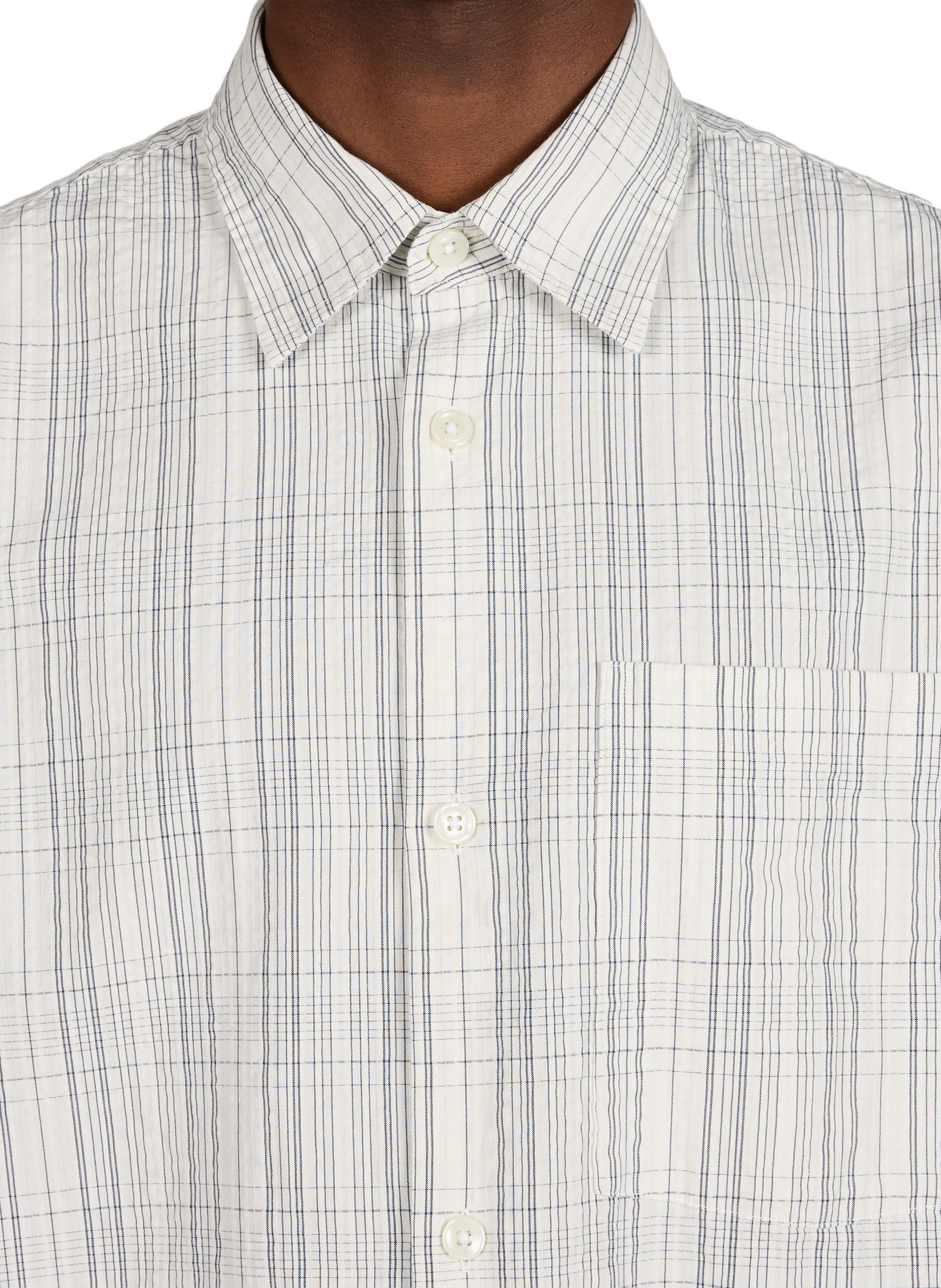 Chemise manches longues à rayures en coton ANNARR Beige