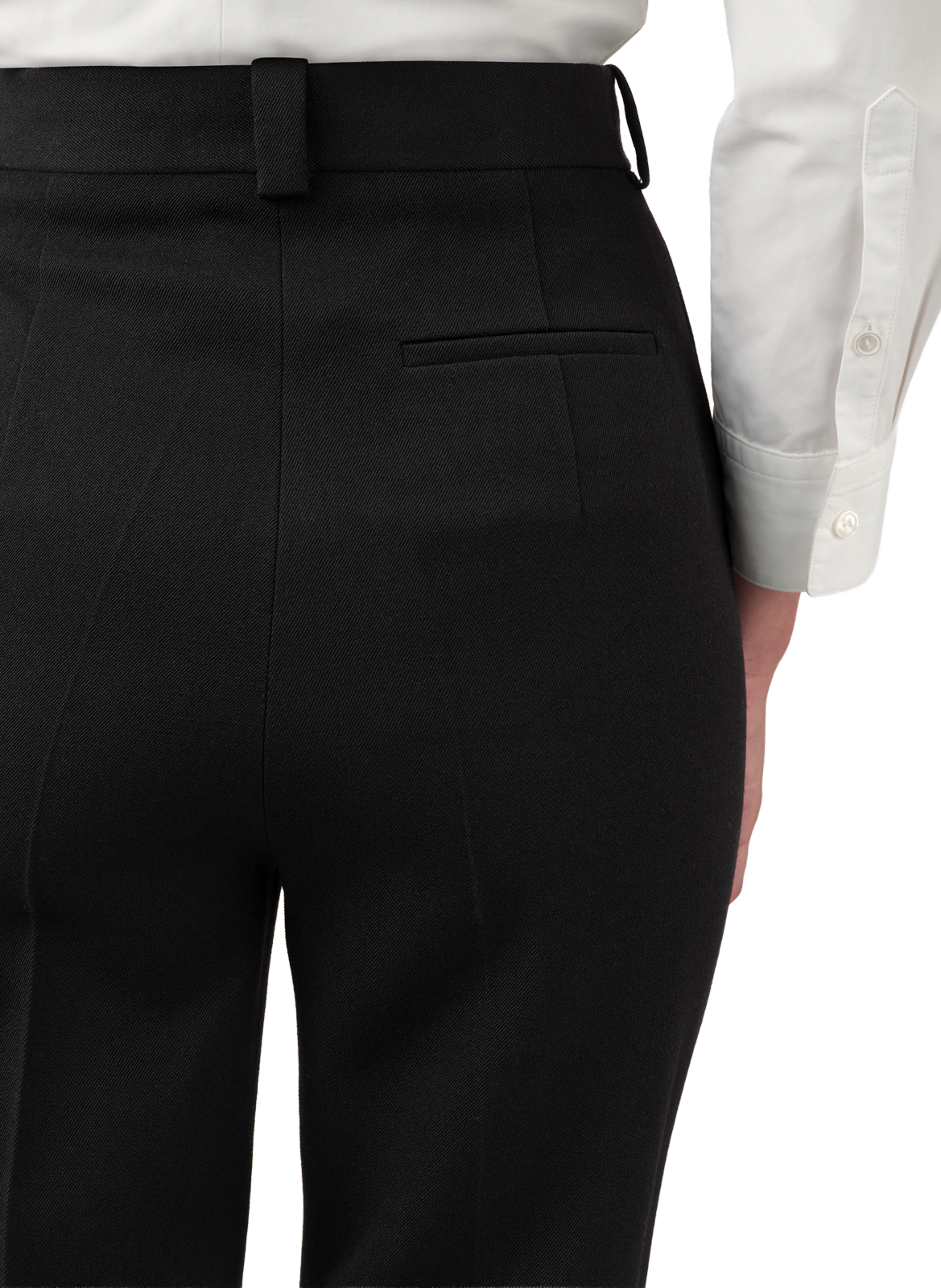 Pantalon cigarette en laine Calvin Klein Collection Noir