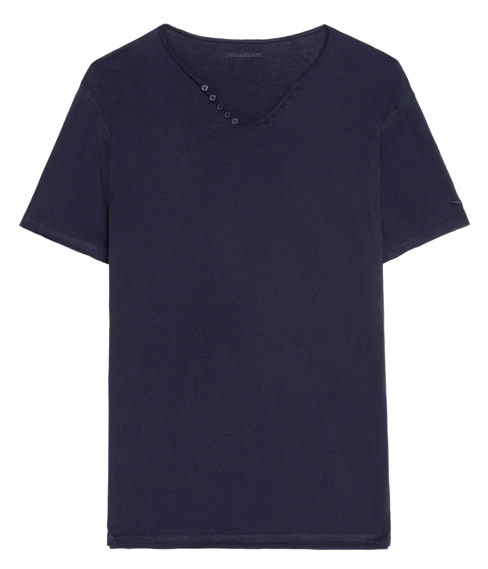 Tee-shirt droit en coton monastir ZADIG&VOLTAIRE Bleu