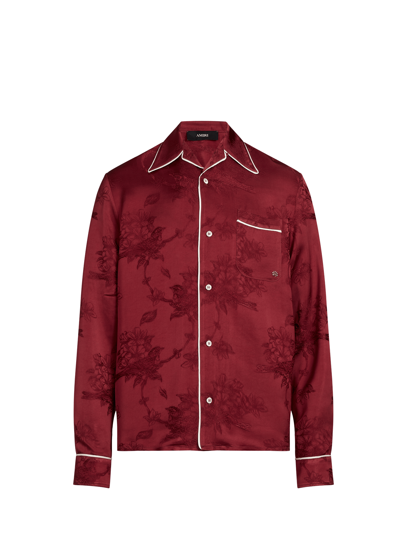 Pyjama-Hemd aus Blumenjacquard AMIRI Rot