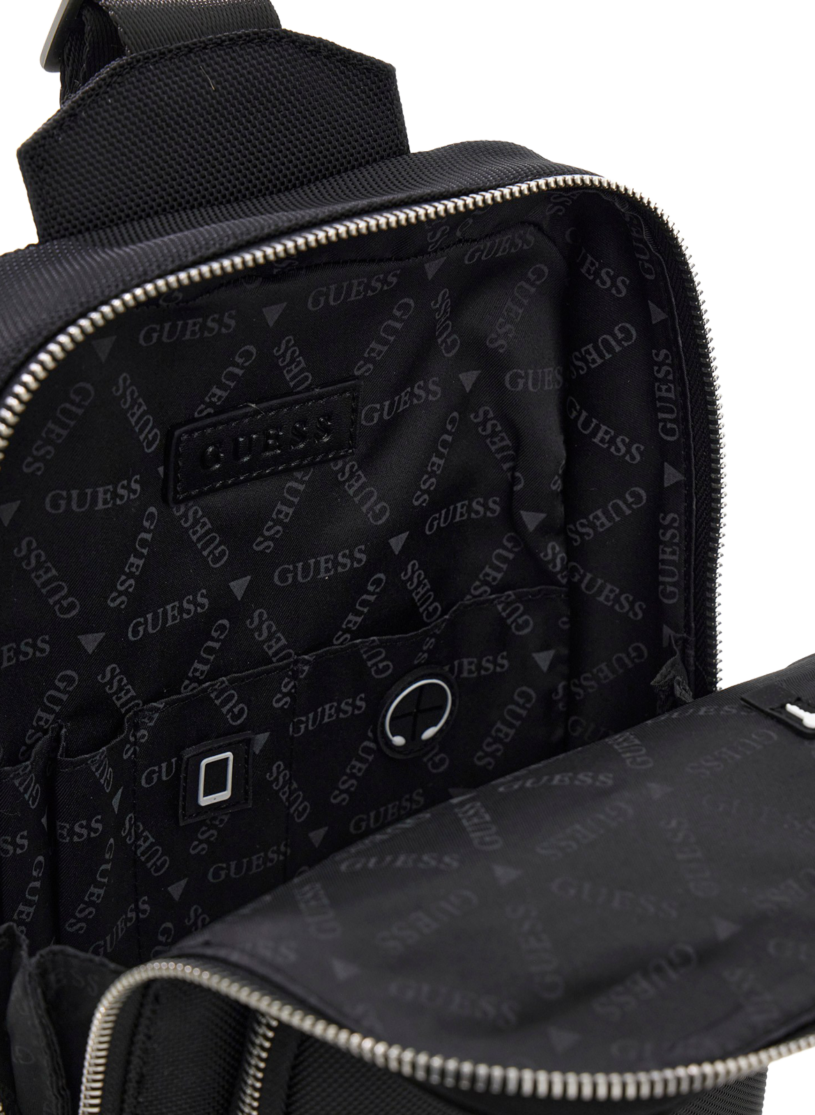 Sac à bandoulière effet cuir GUESS Noir