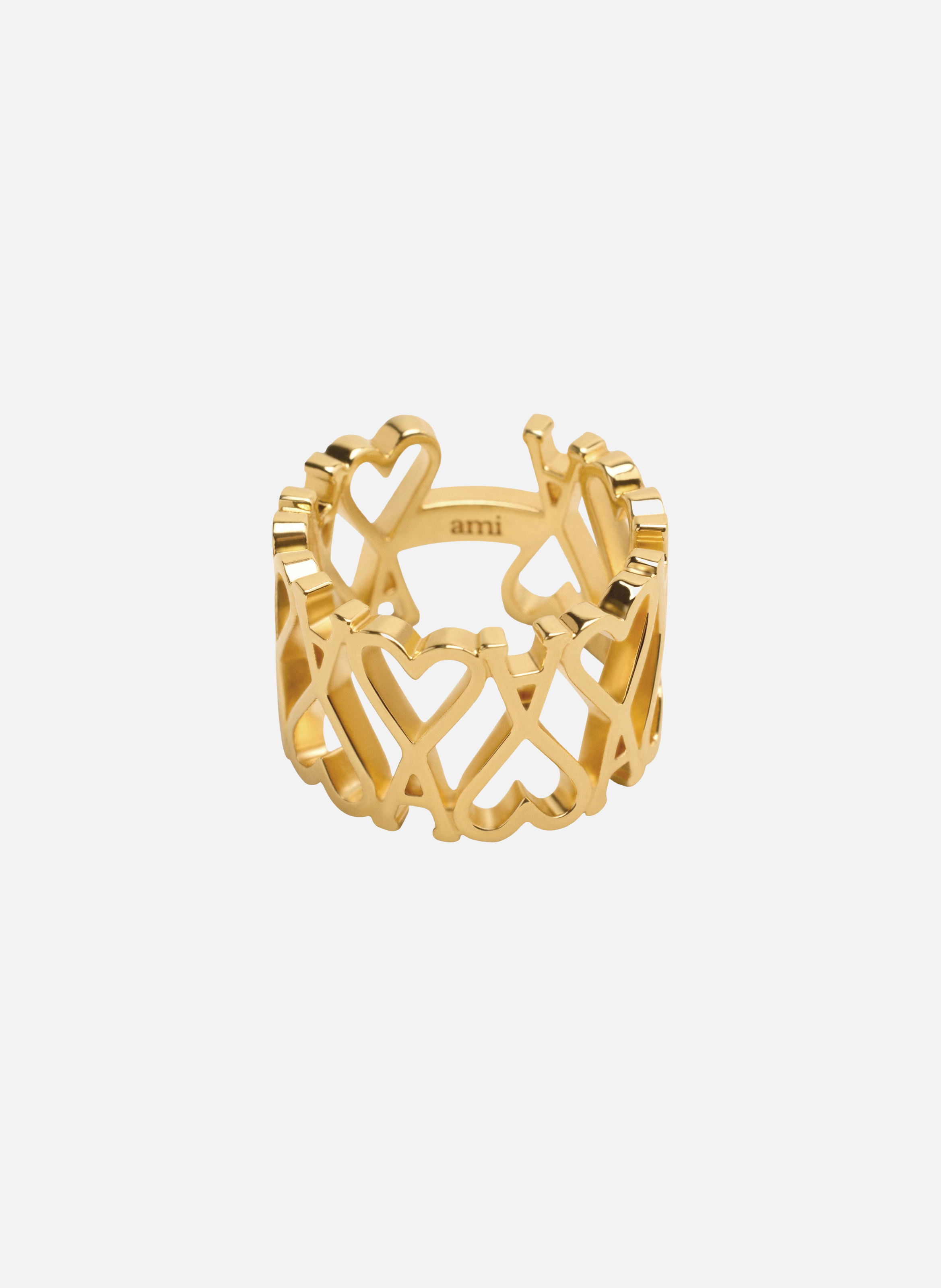 Bague ami de coeur unisexe AMI PARIS Jaune