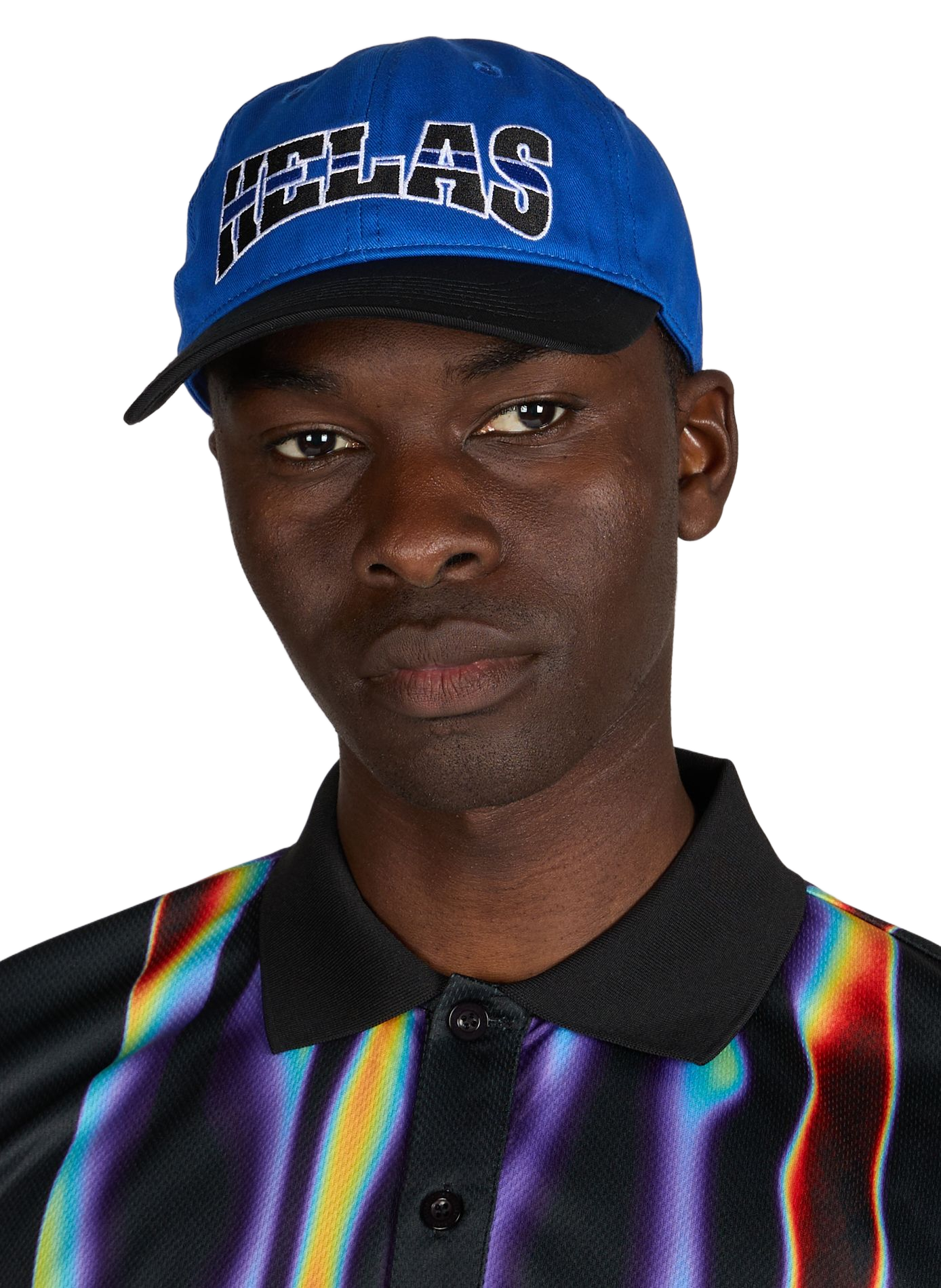 Cotton baseball cap with embroidered logo  HELAS CAPS Black