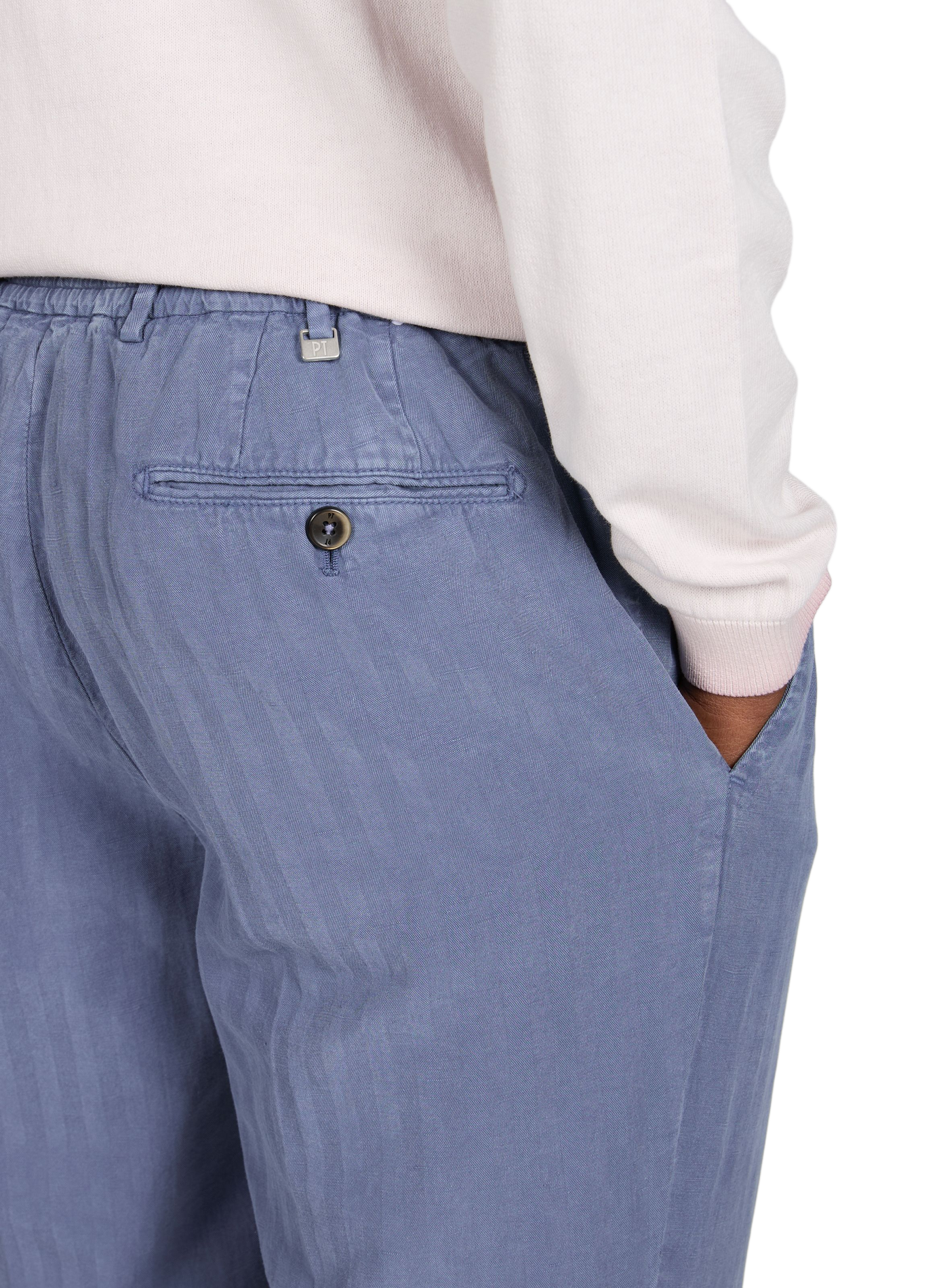 Trousers with ties PT01 Blue