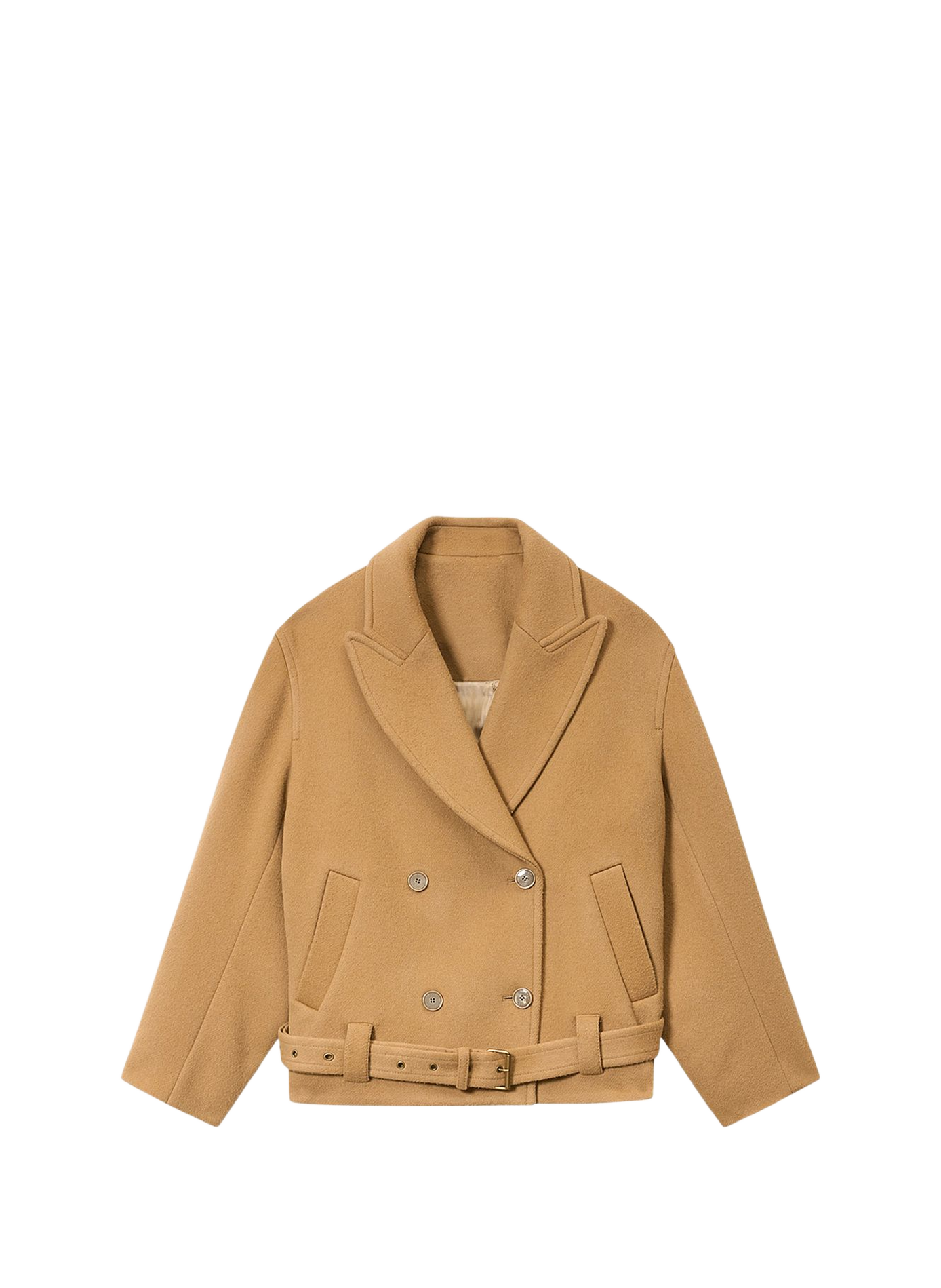 Short coat Warna in virgin wool and cashmere ISABEL MARANT Brown