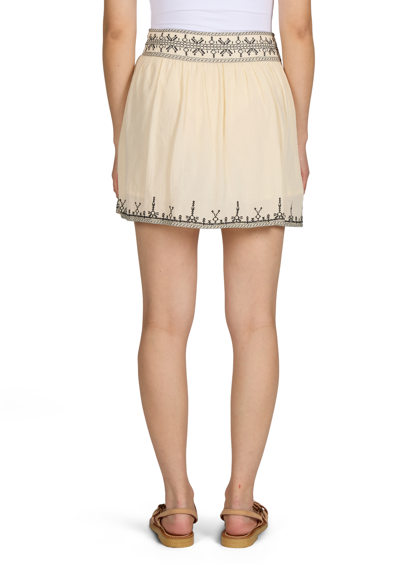 Korte rok van Auralys in katoen ARTLOVE Geel