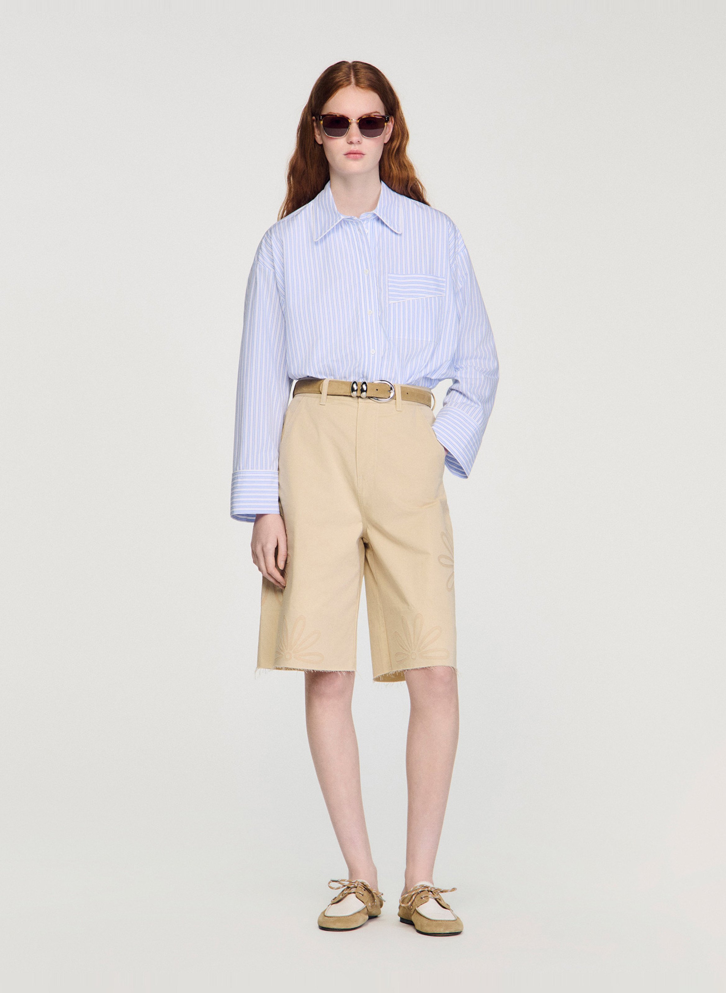 Bermuda en coton SANDRO Beige