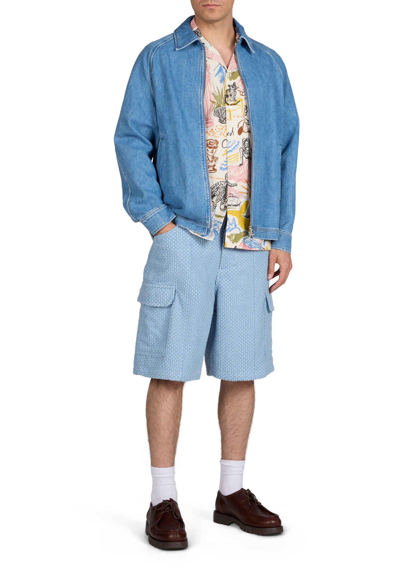 Jas met ritssluiting van katoenen denim CLOSED Blauw