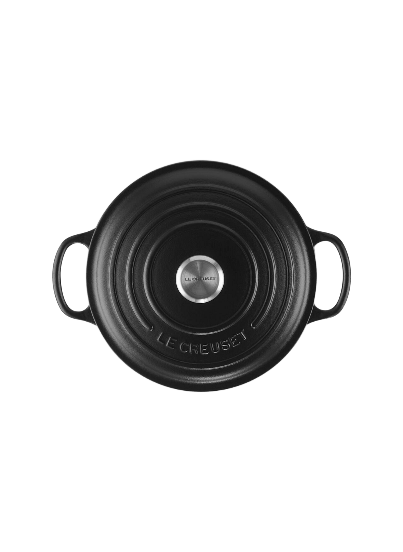 Runde emaillierte Gusseisen-Cocotte LE CREUSET Schwarz