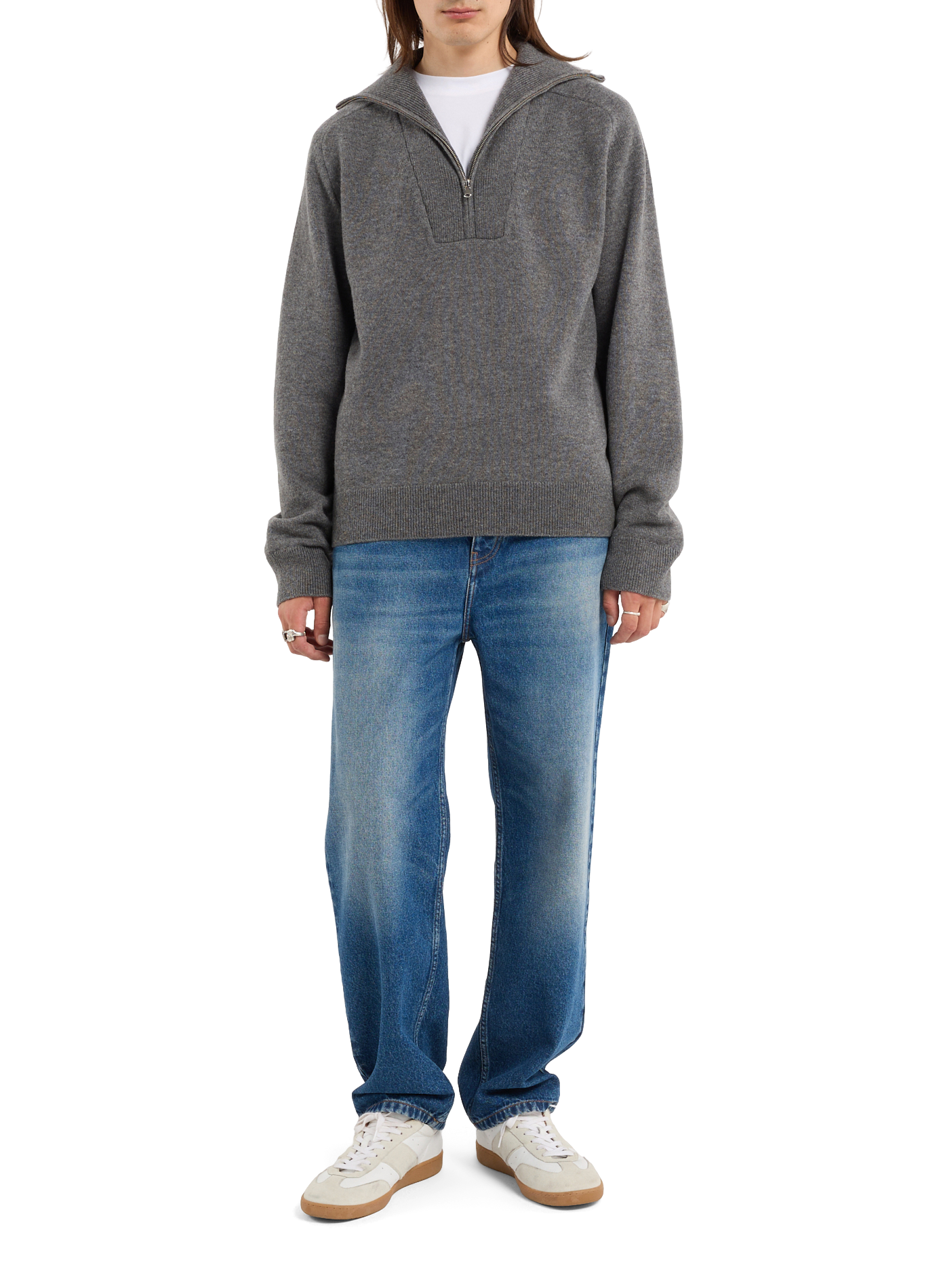Pull Game col montant en laine  SAISON 1865 Gris