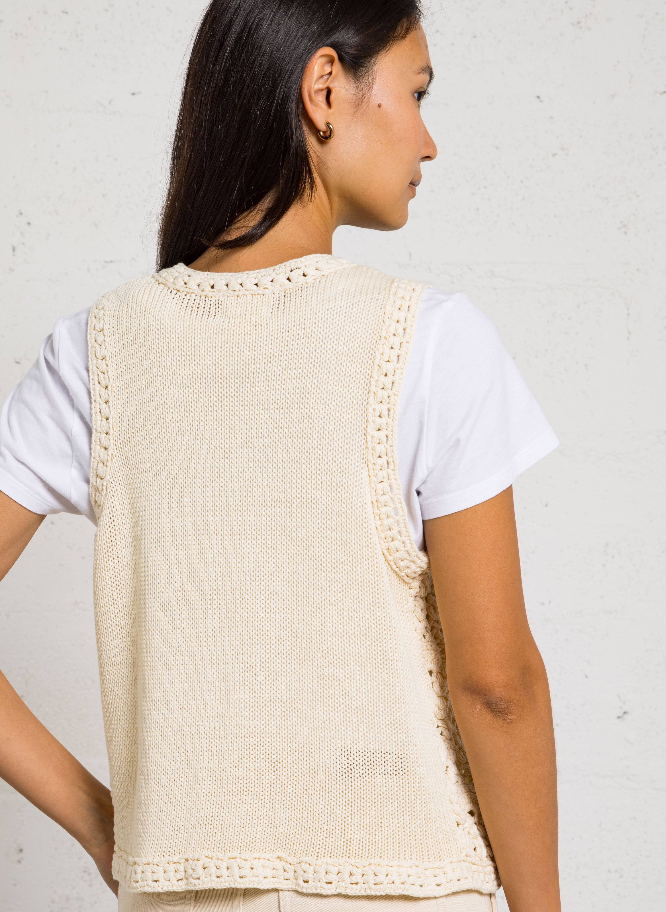 Maison 123 Maison 123 Gilet droit en coton angele
