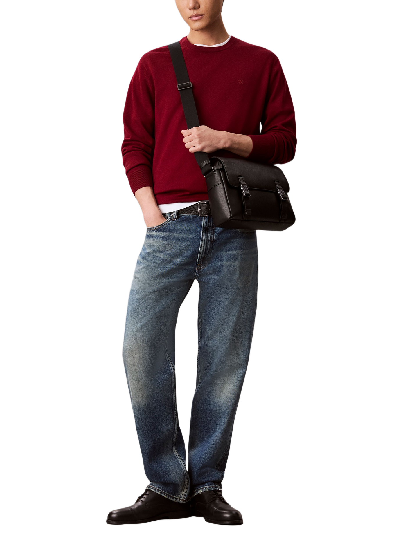 Umhängetasche Emblem Klappe Messenger CALVIN KLEIN Schwarz