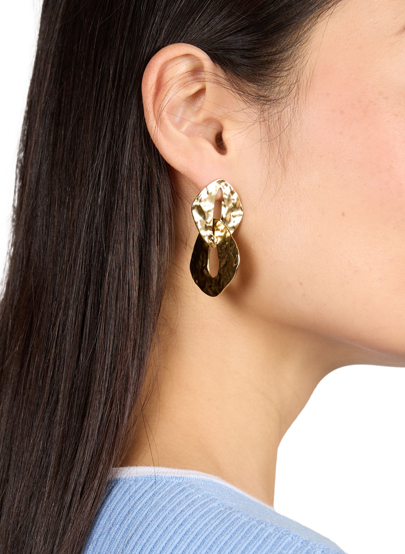Steel earrings AU PRINTEMPS PARIS Golden