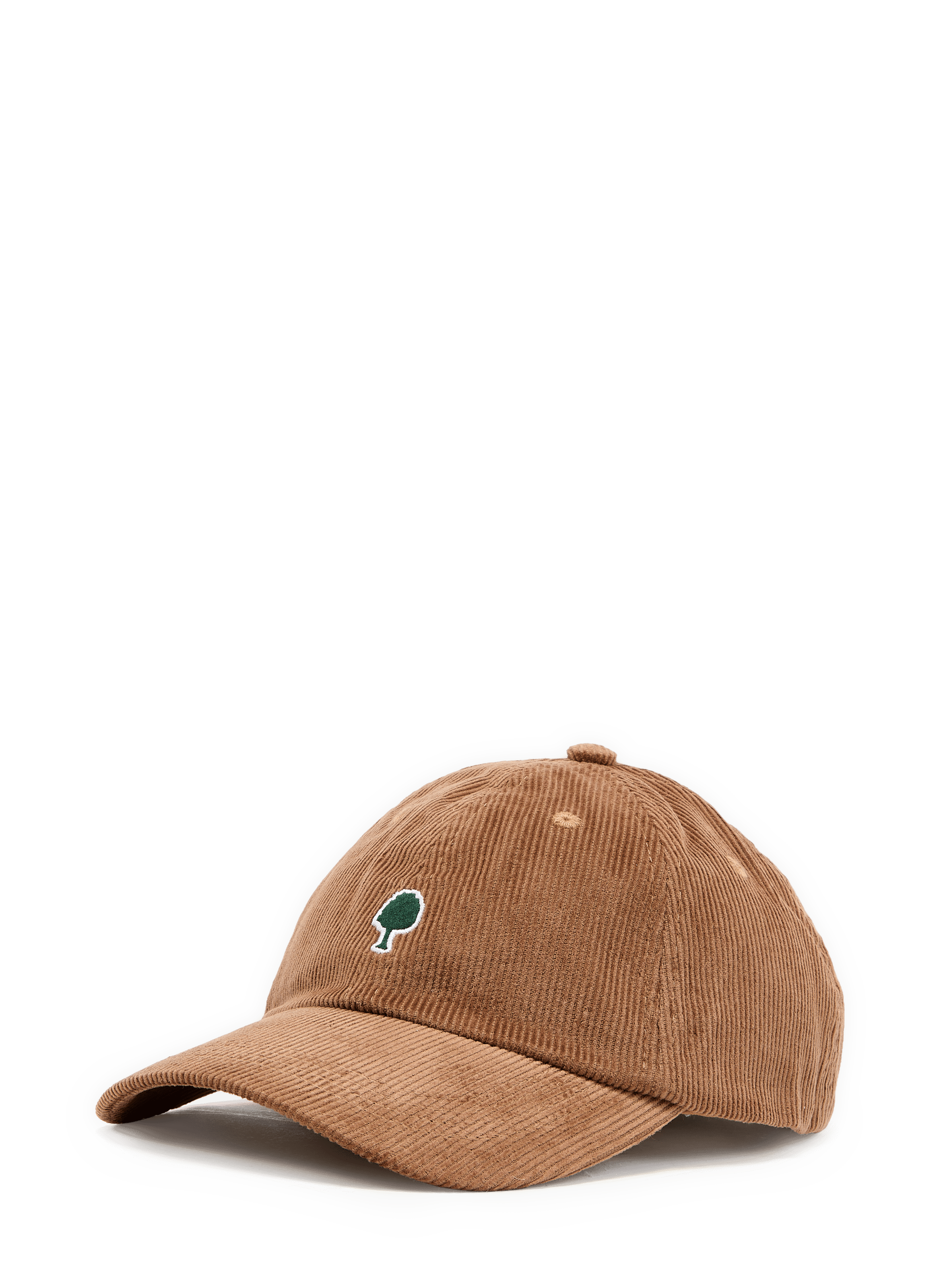 Casquette à logo en velours côtelé de coton FAGUO Marron