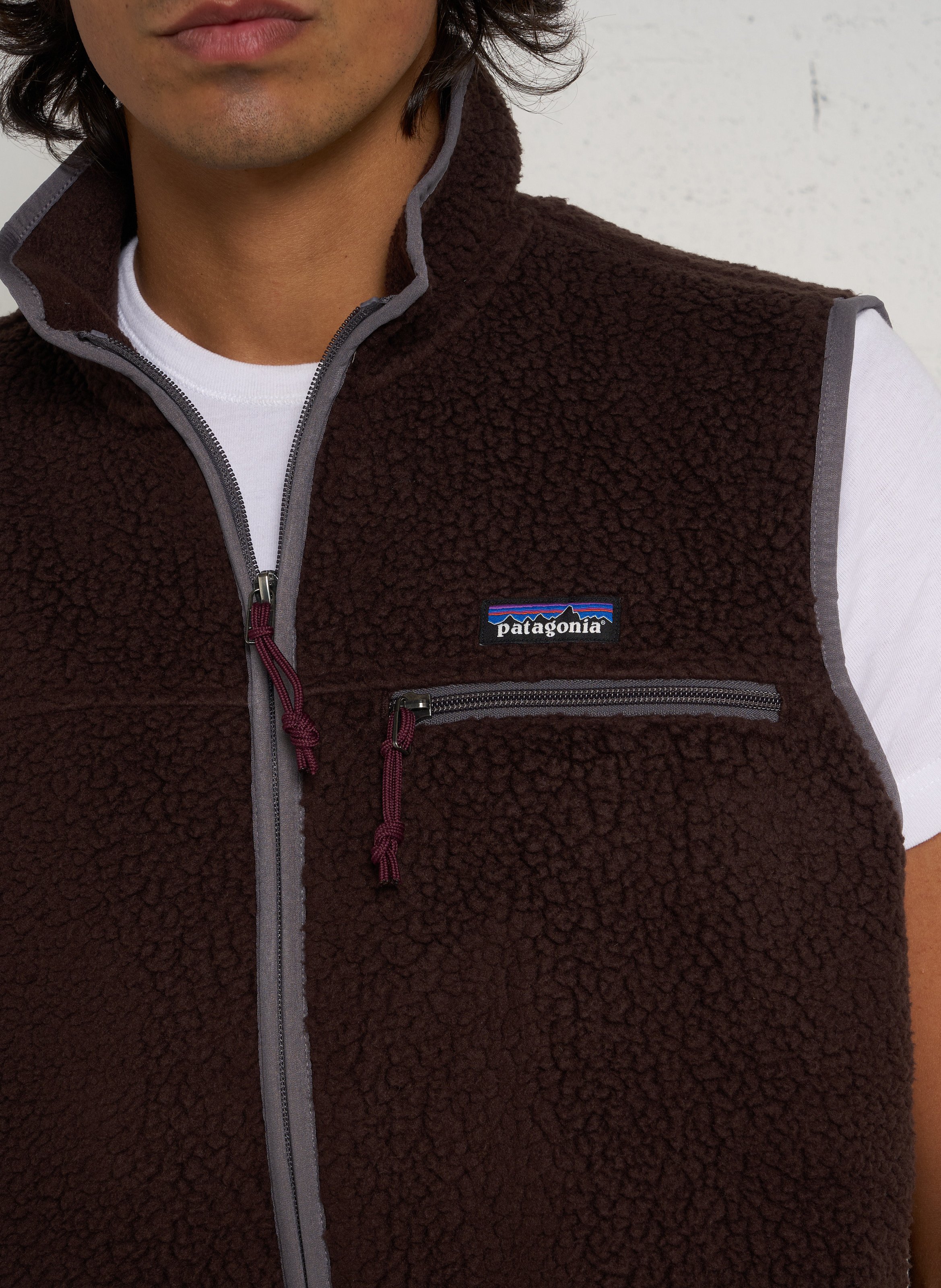 Rechte fleece met opstaande kraag PATAGONIA Bruin