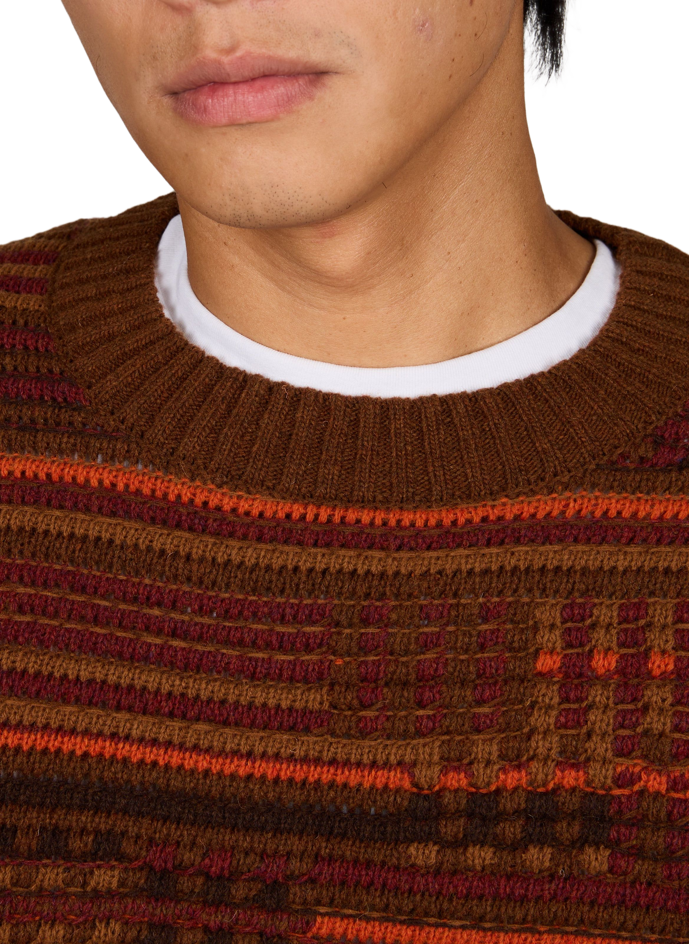 Straight Merino wool knit sweater THINKING MU Multicolour