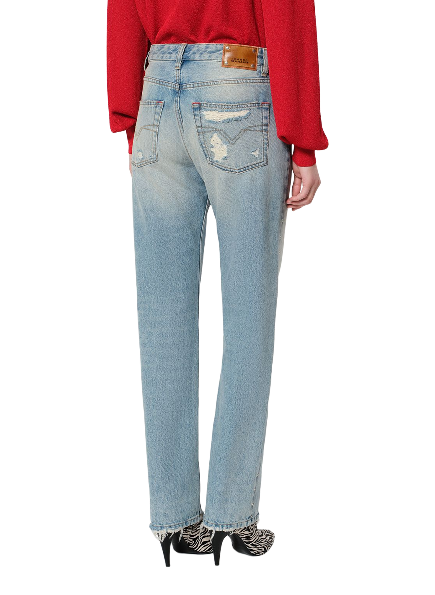 Dayali Reg jeans with star details in cotton denim ISABEL MARANT Blue