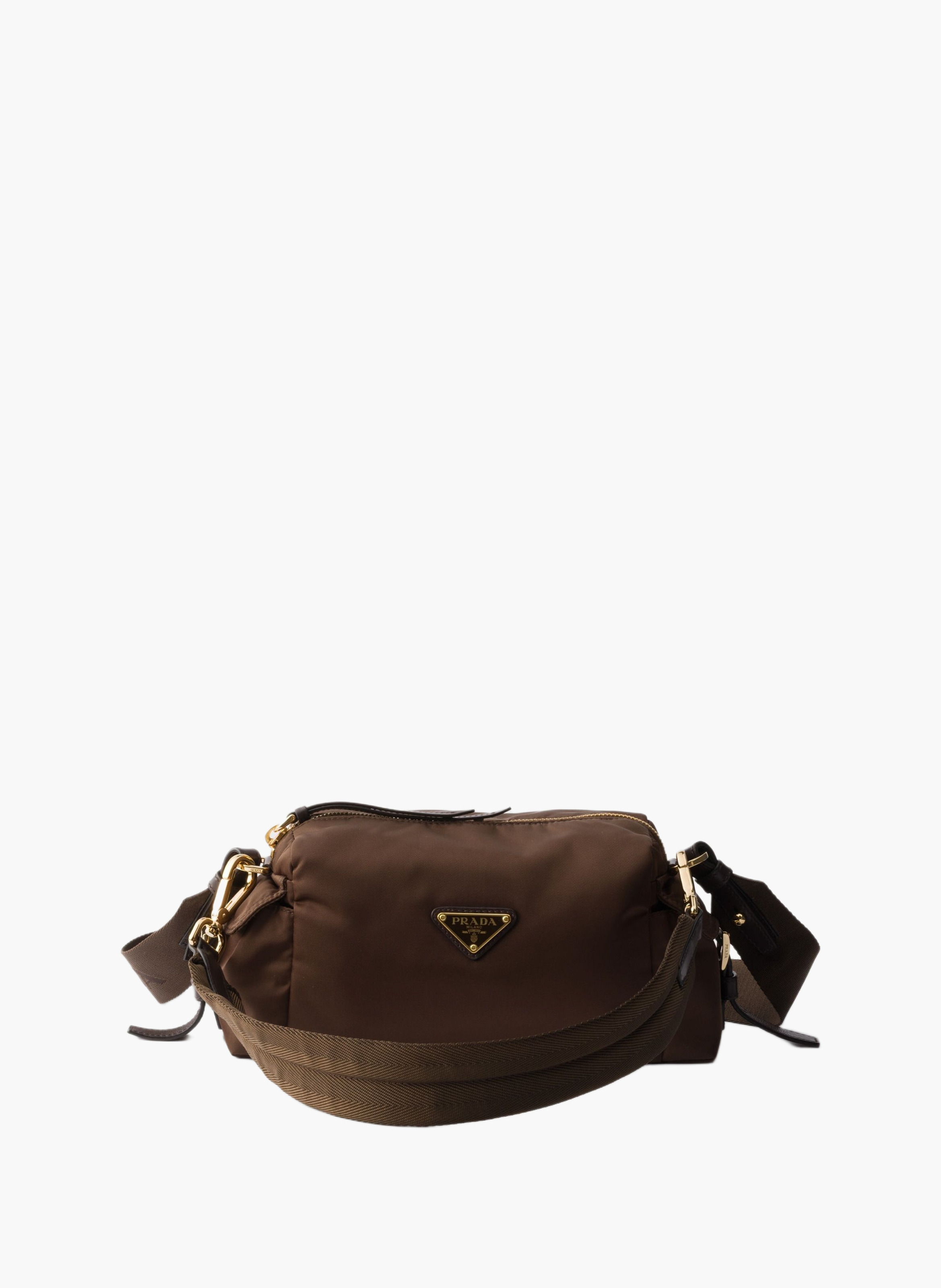 Petit sac porté épaule prada explore en re-nylon e PRADA Marron