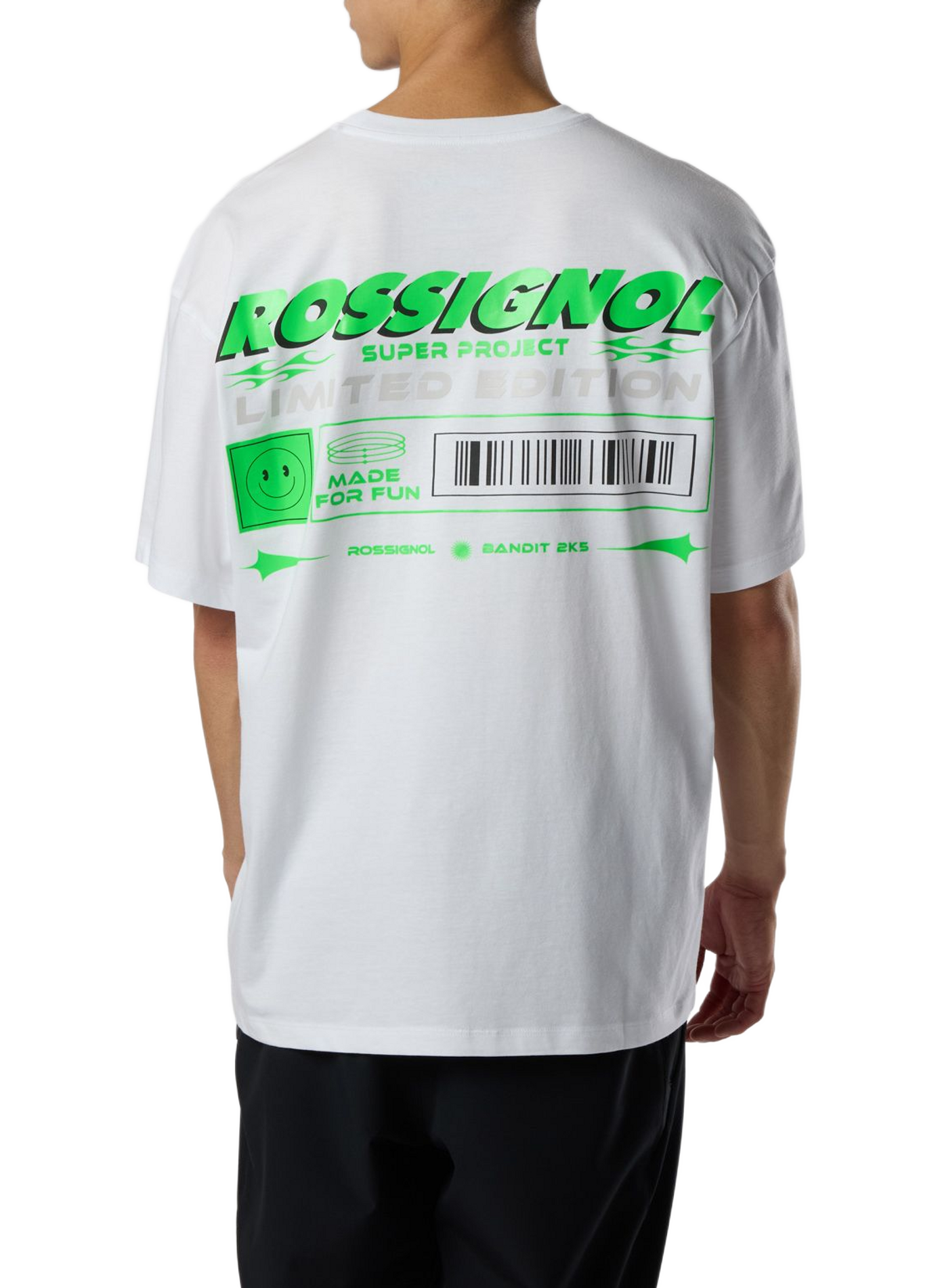 T-shirt droit col rond imprimé en coton ROSSIGNOL Weiss