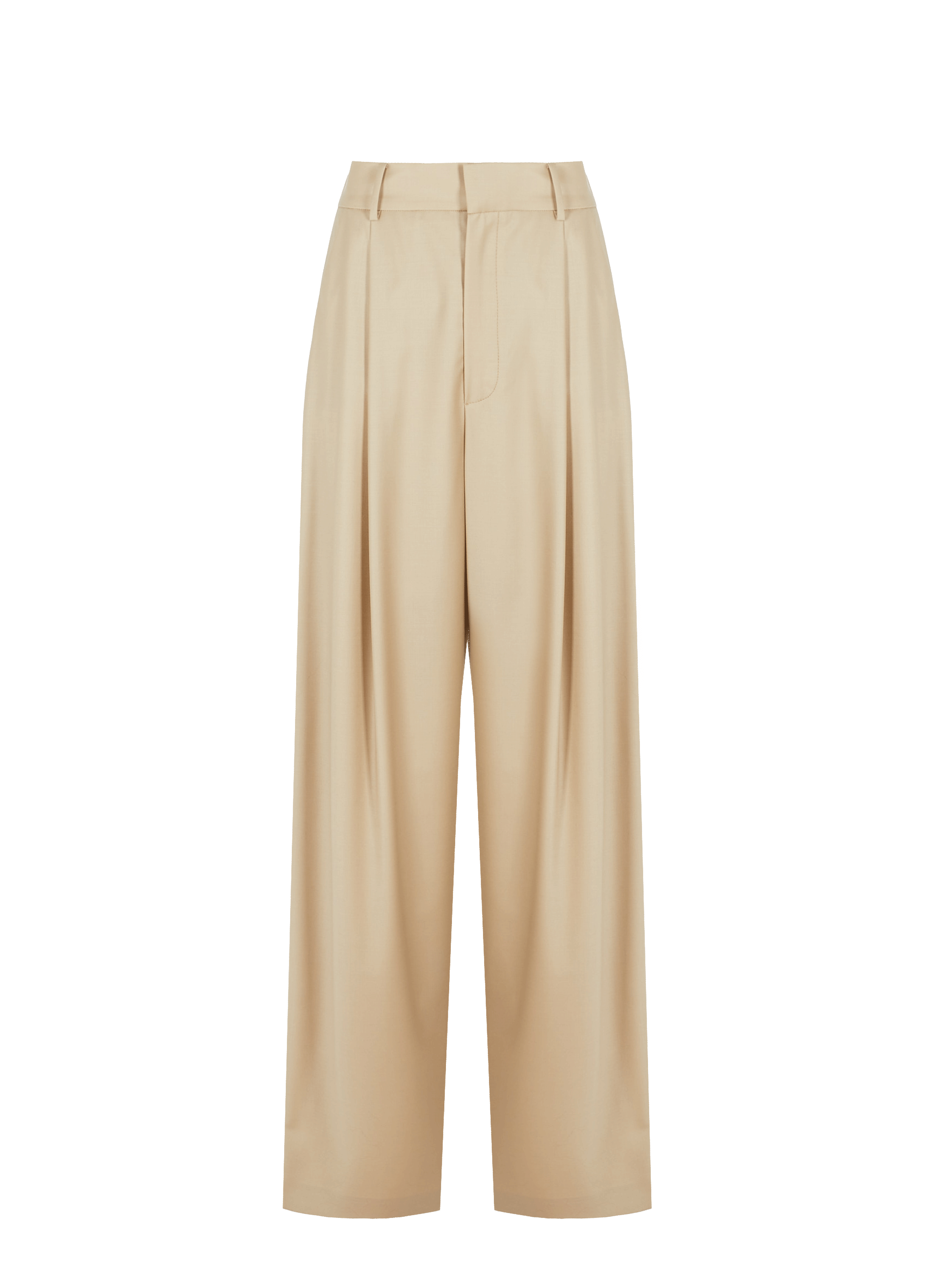 Pantalon carotte à pinces Janet en laine