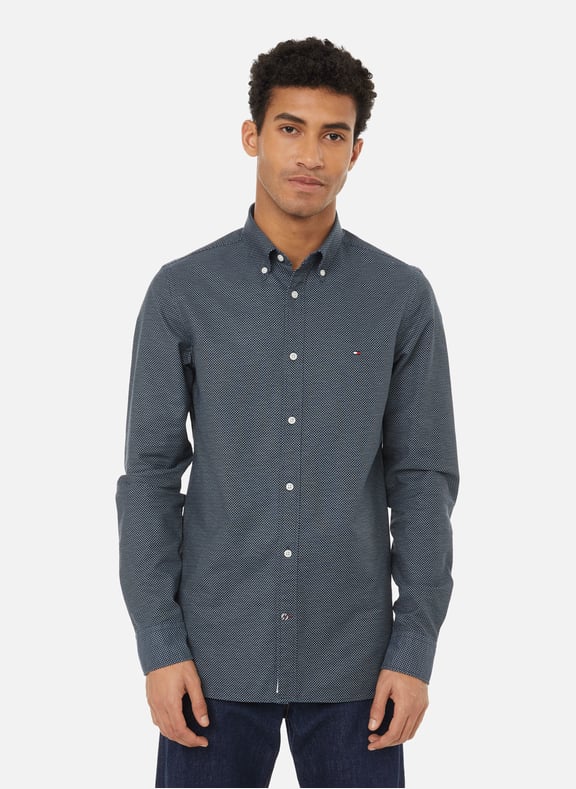 Chemise motif graphique en coton Bleu by TOMMY HILFIGER TOMMY HILFIGER Chemise motif graphique en coton Bleu