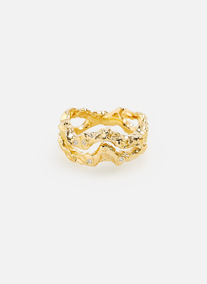 Silver and gold-plated ring RAGBAG