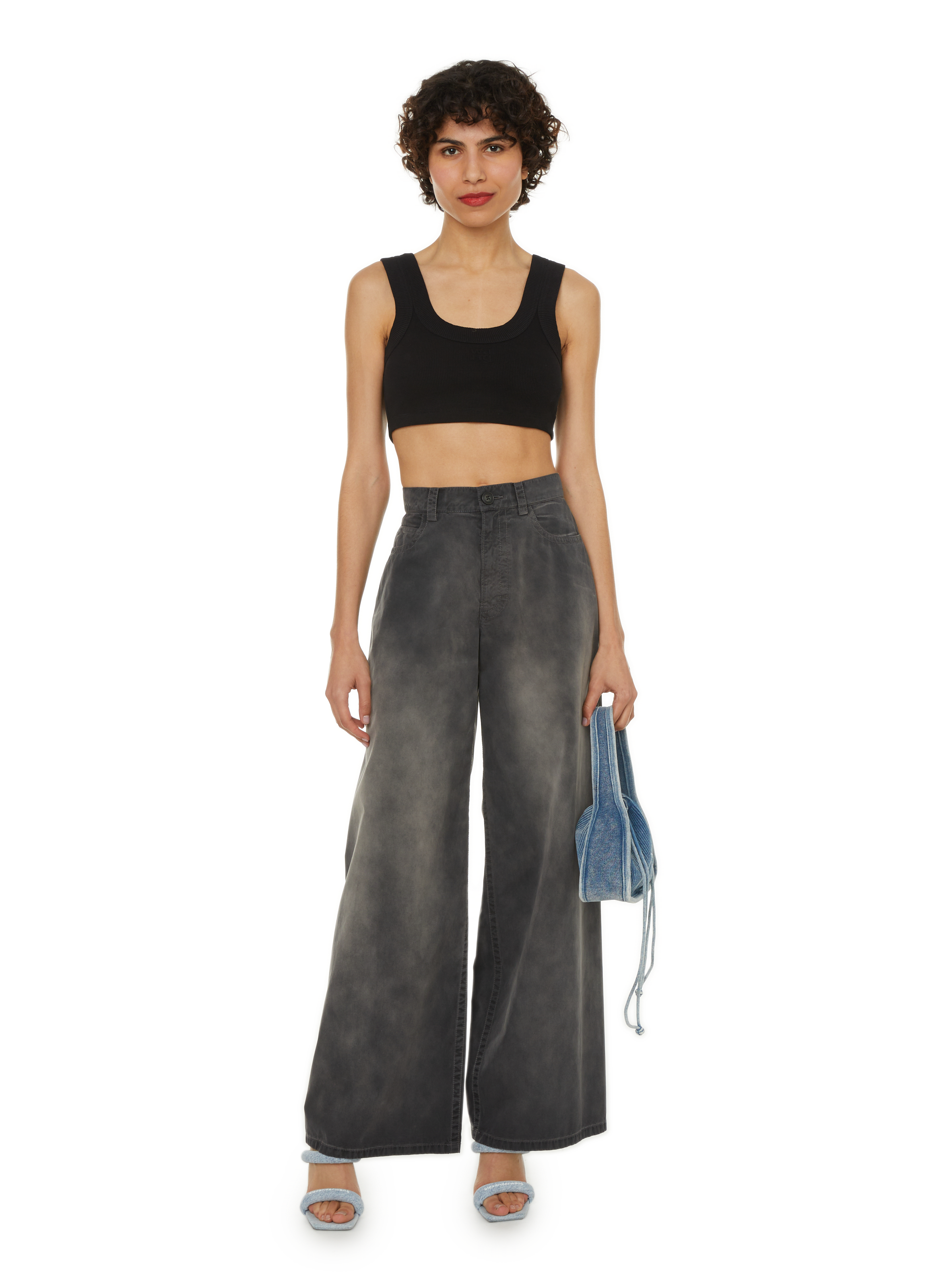 Brassière côtelé ALEXANDER WANG Noir