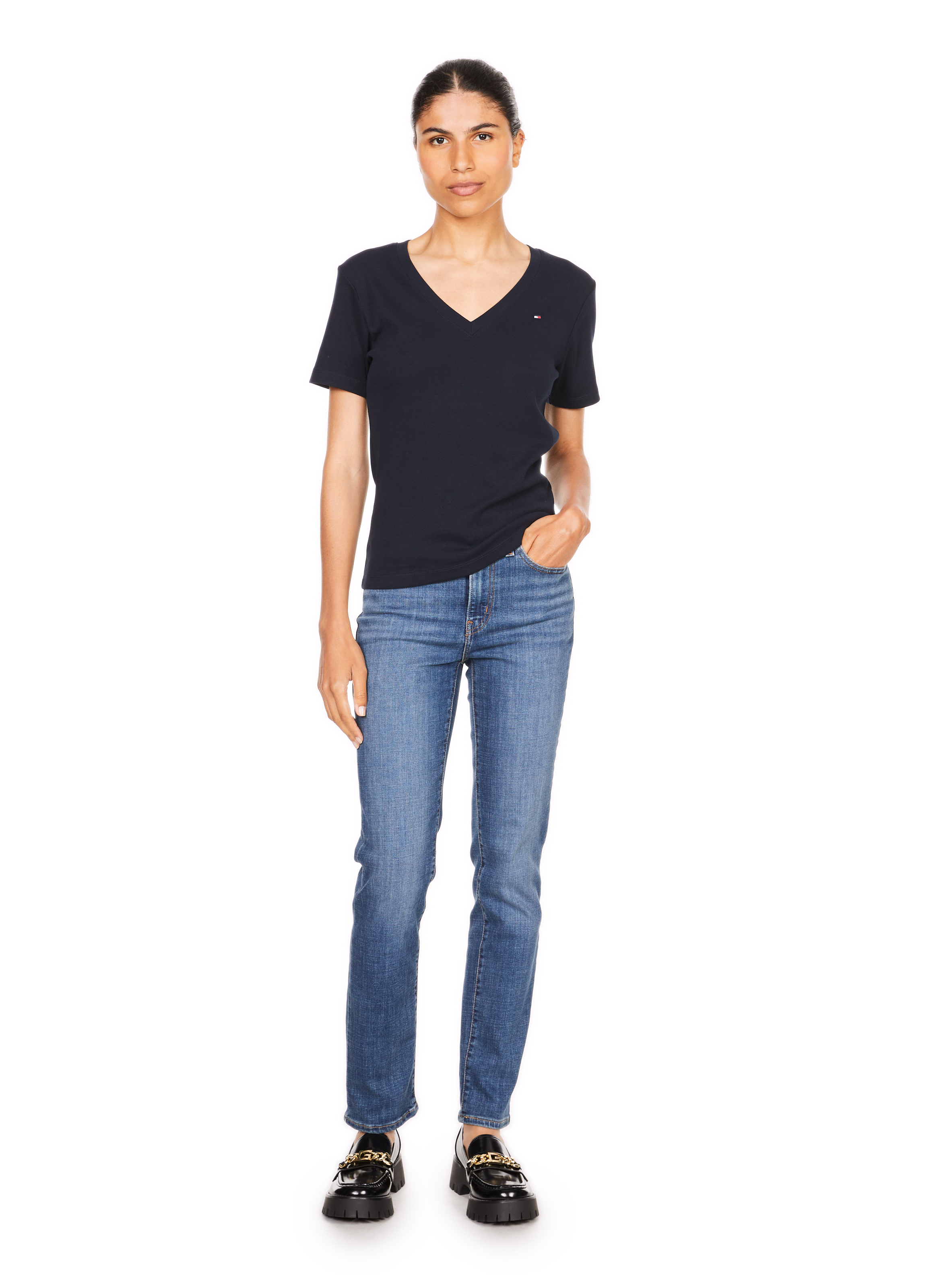 T-shirt en coton TOMMY HILFIGER Bleu