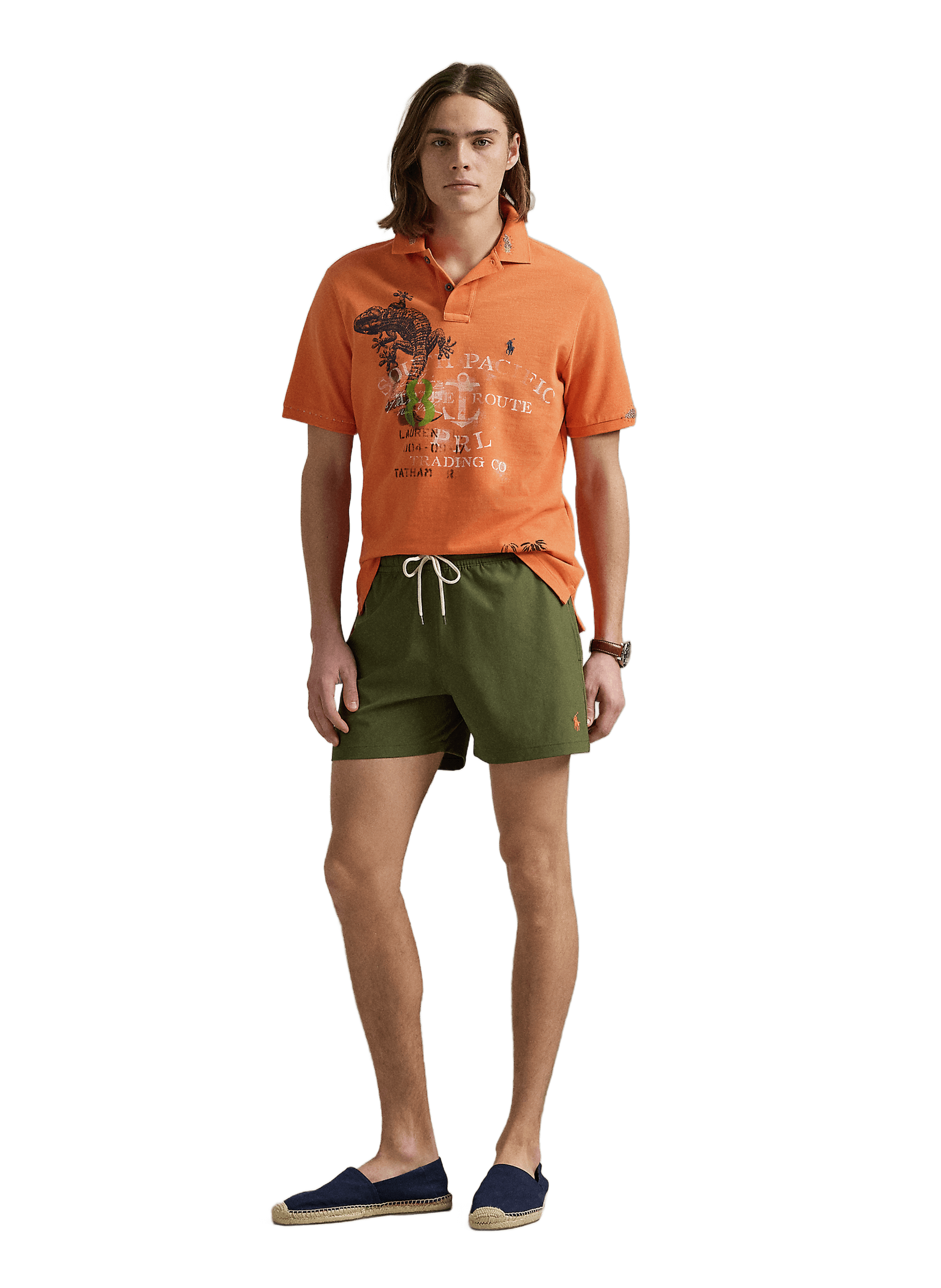 Short de bain uni POLO RALPH LAUREN Kaki