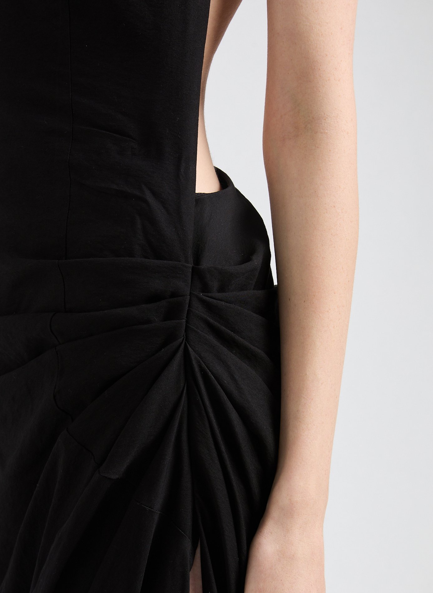 La robe Saudade en coton  JACQUEMUS Noir