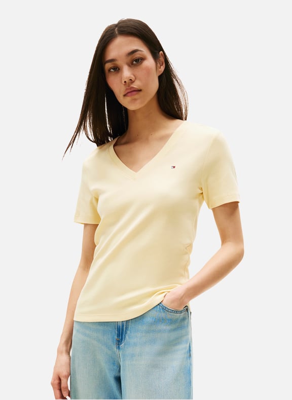 T-shirt en coton Beige by TOMMY HILFIGER TOMMY HILFIGER T-shirt en coton Beige