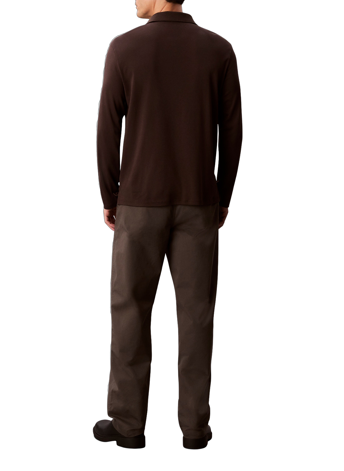 Long sleeve polo shirt CALVIN KLEIN Brown