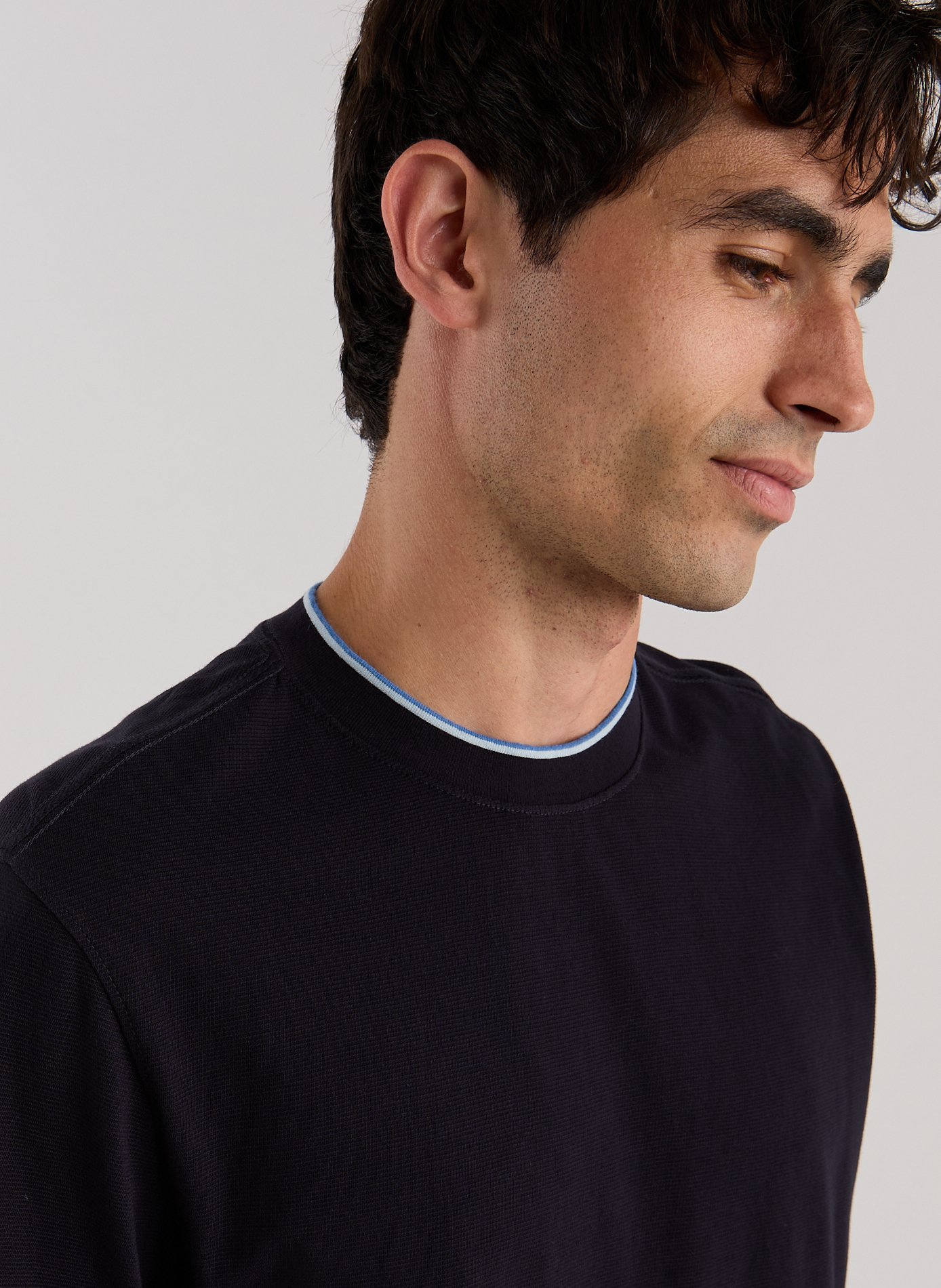 Cotton knit t-shirt Blue