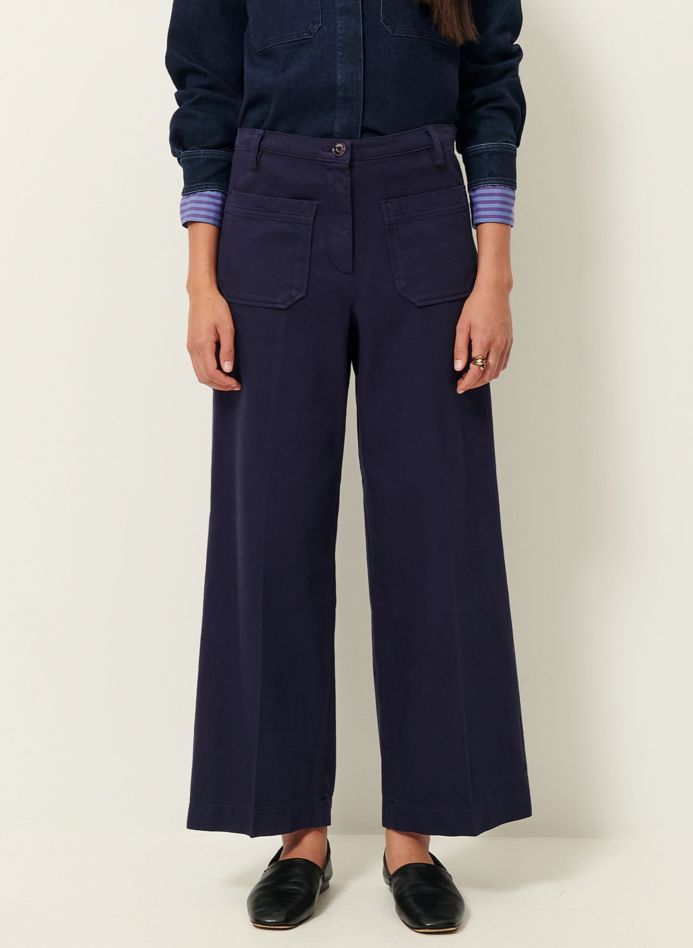 Jean droit taille haute en coton aldricks SESSUN Bleu