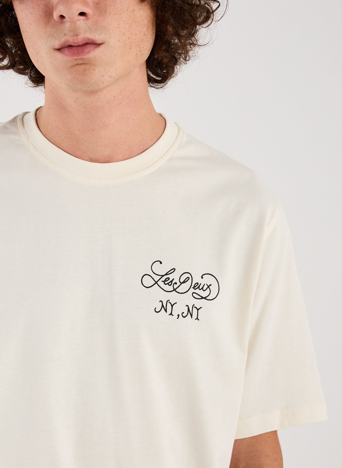 T-shirt à imprimé en coton LES DEUX Blanc