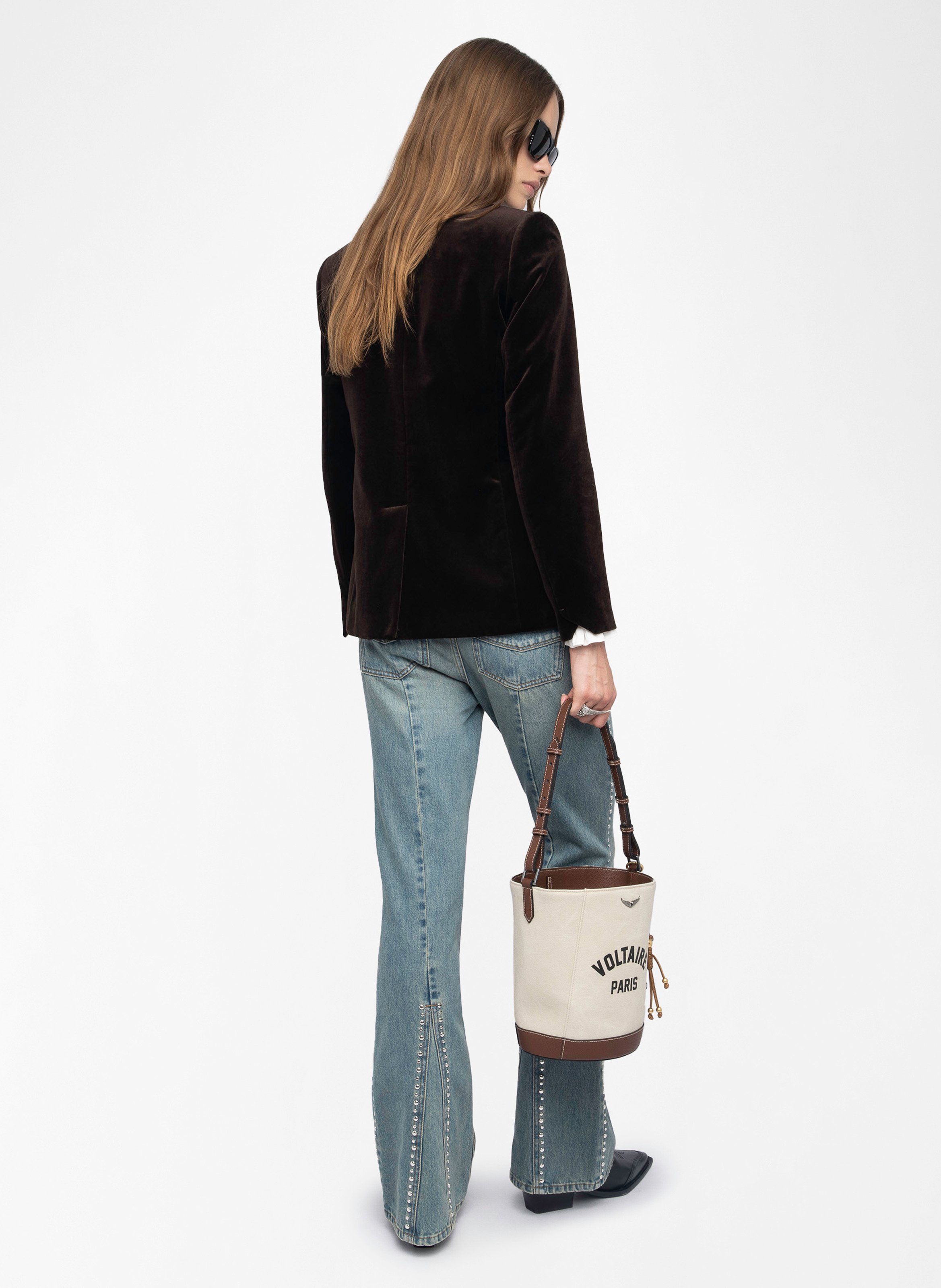 Blazer velours en coton vavy ZADIG&VOLTAIRE Marron