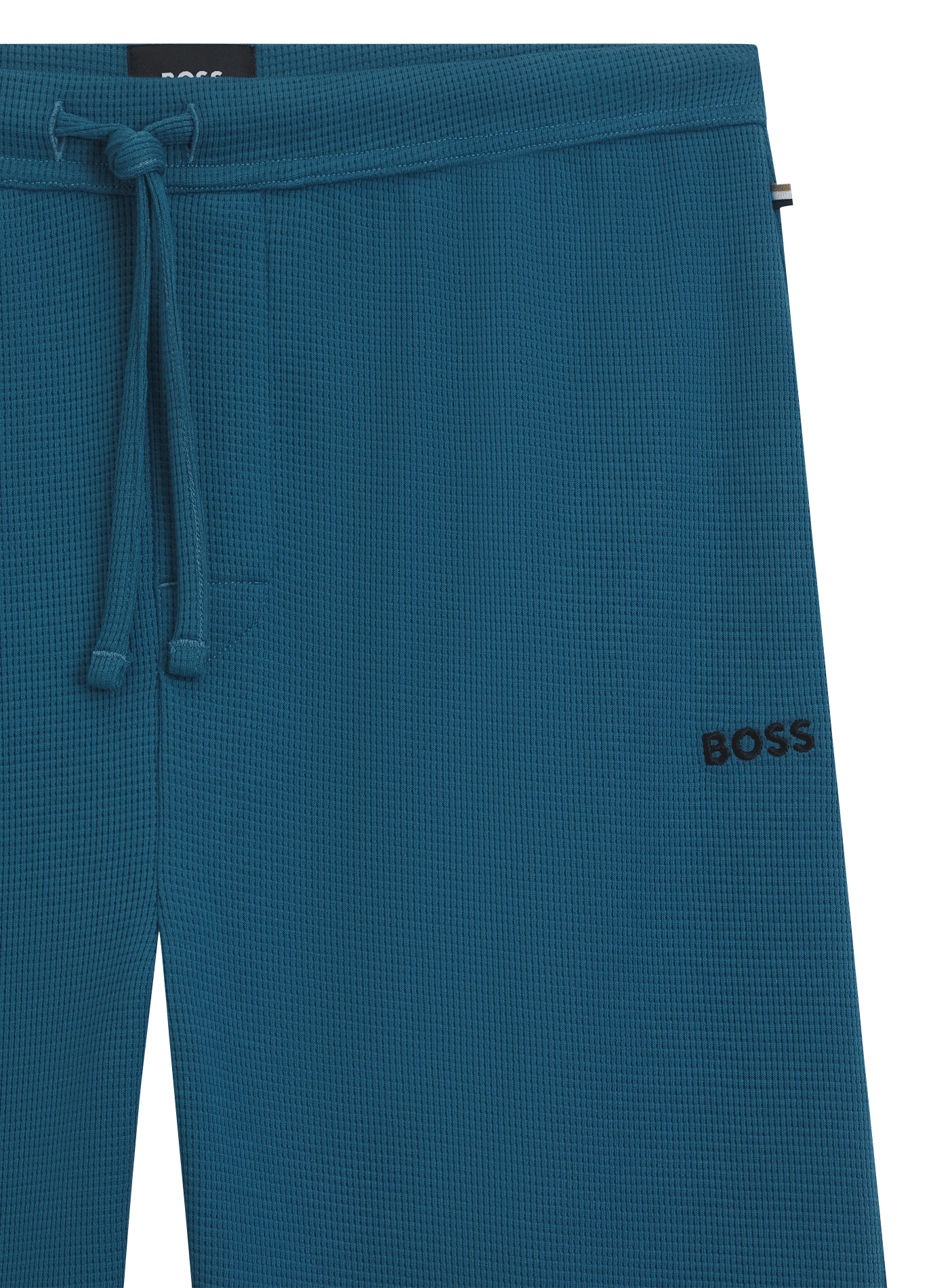 Pantalon droit uni avec logo BOSS Bleu